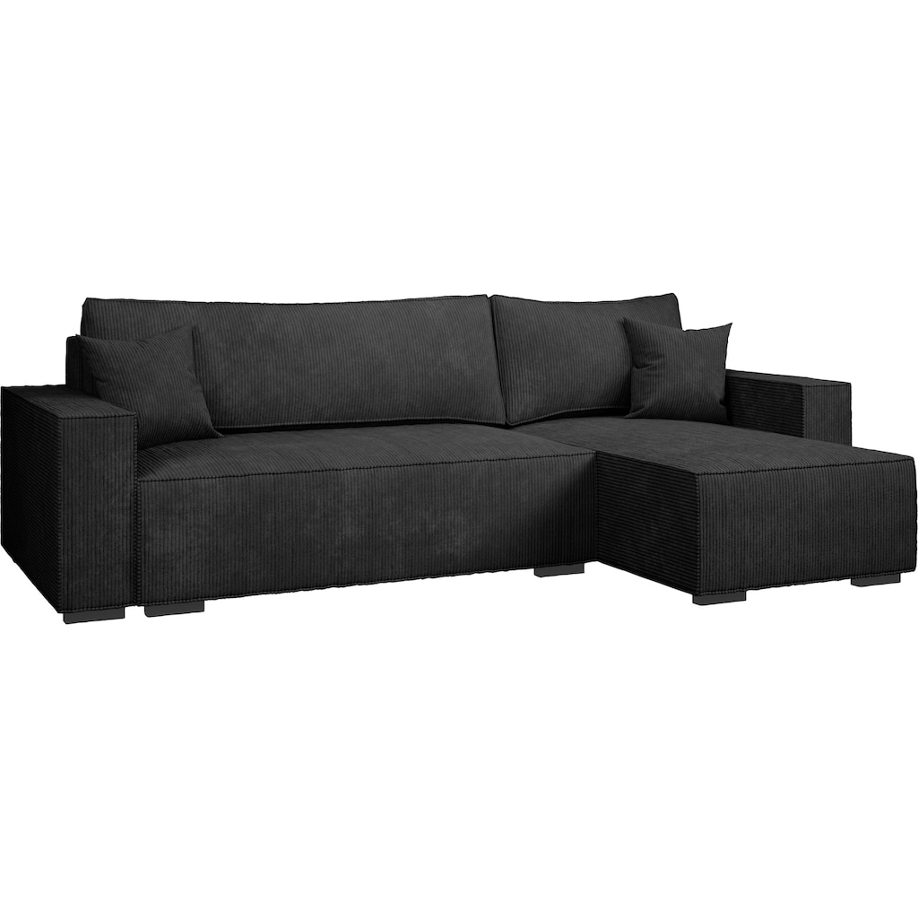 INOSIGN Ecksofa »Winton Cordsofa / Schlafsofa 253 cm«