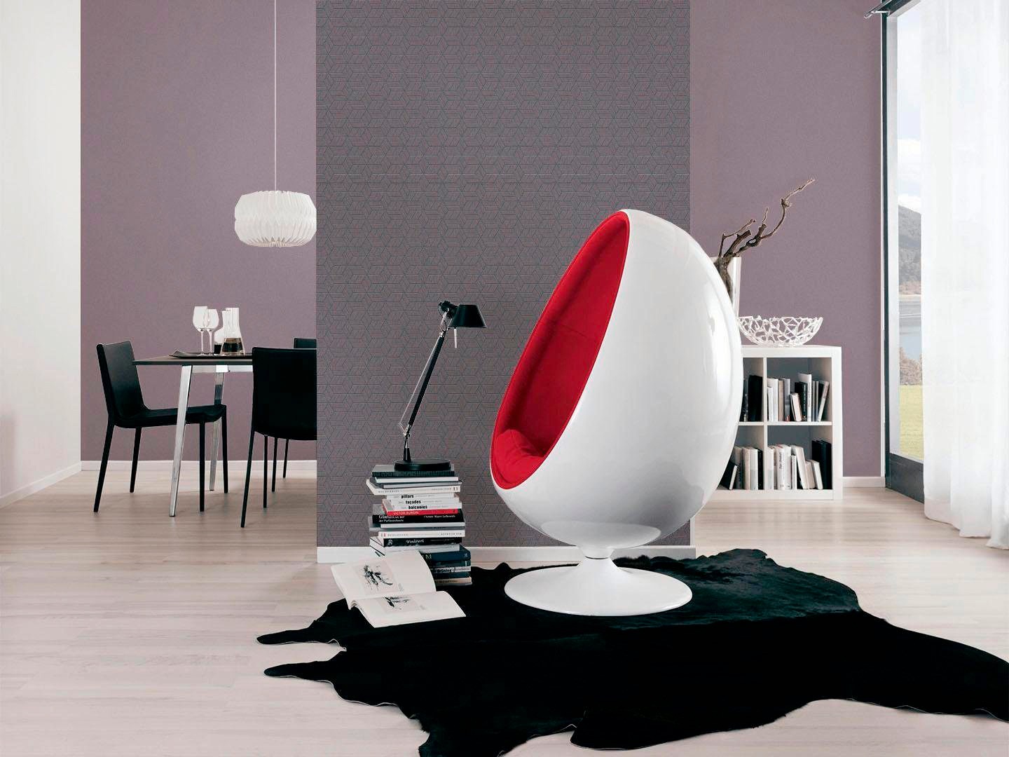 living walls Vliestapete »Metropolitan Stories Lizzy London« 3D-Optik | geometrisch | grafisch strukturiert Grafik Tapete Geometrisch Metallic Tapeten Wohnzimmer Schlafzimmer