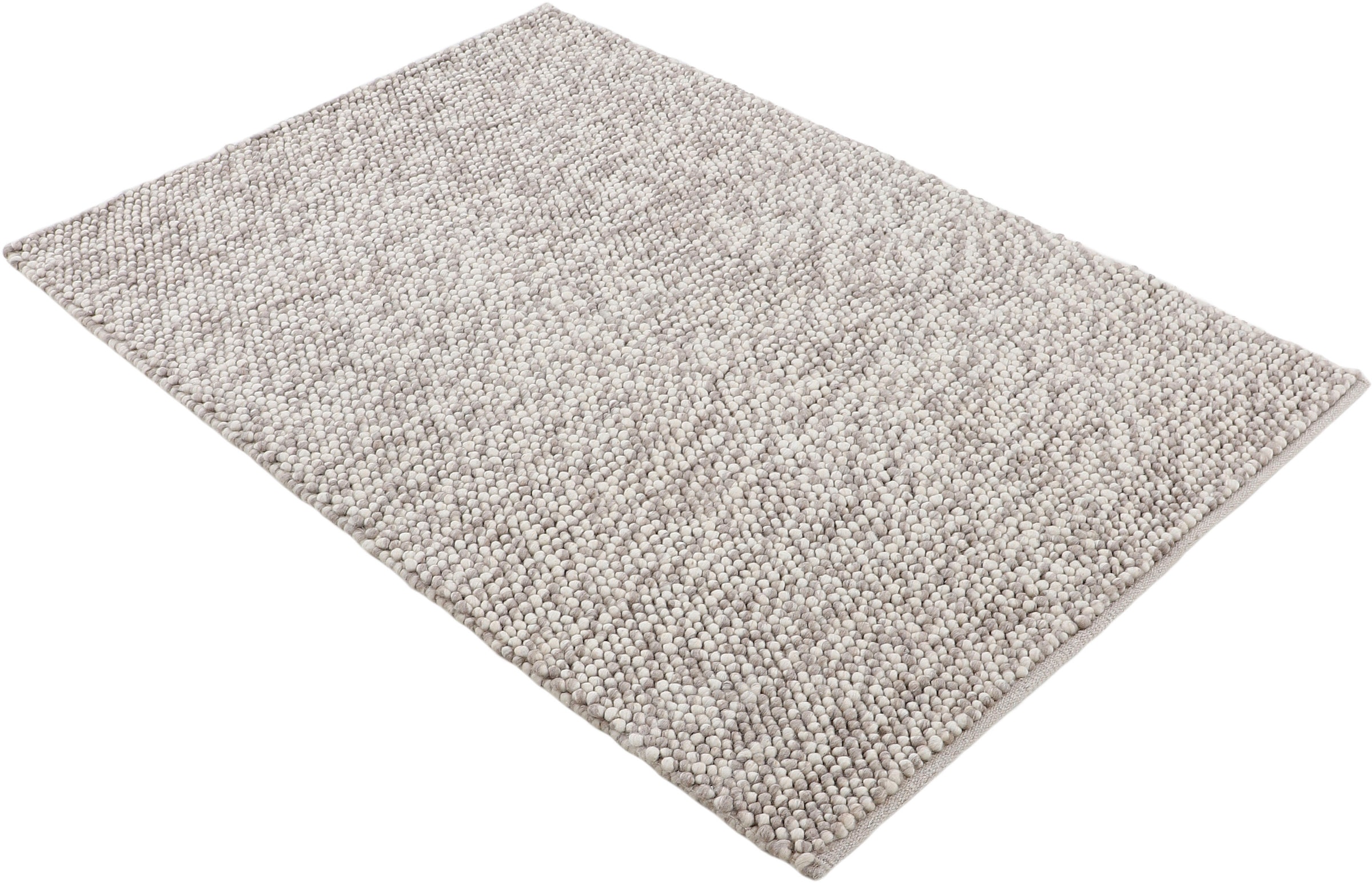 carpetfine Teppich »Calo«, rechteckig, Handweb Teppich, Uni Farben, meliert, handgewebt, 70% Wolle