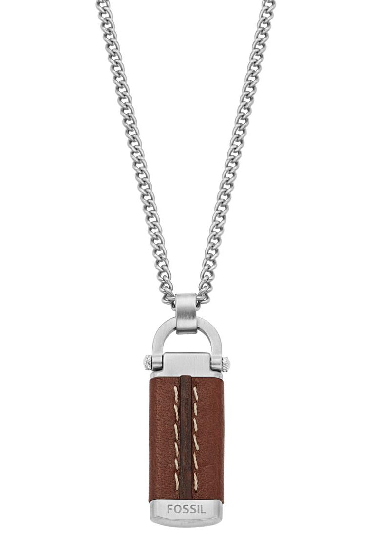 online BAUR Anhänger »HERITAGE, + | aus JF04399040«, kaufen mit Edelstahl Leder Fossil Kette