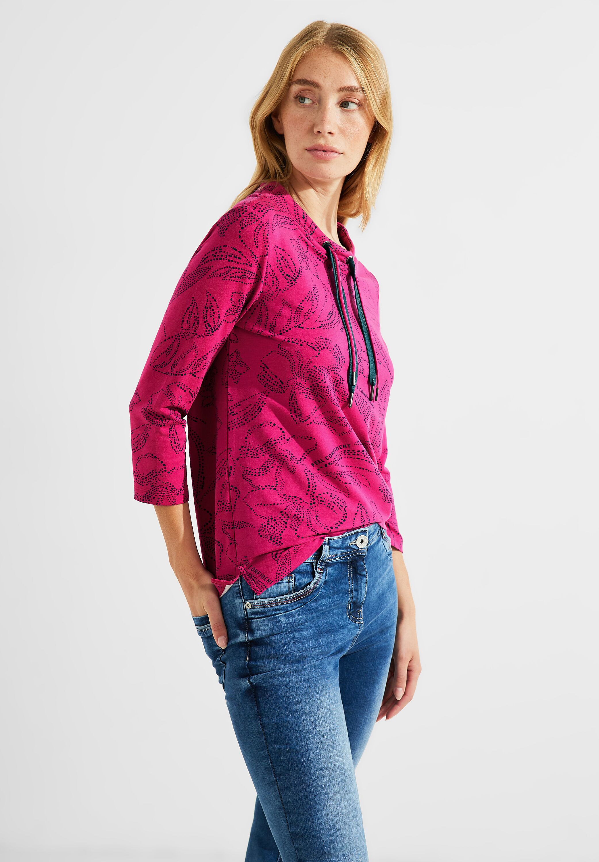 3/4-Arm-Shirt, mit 3/4 Ärmeln