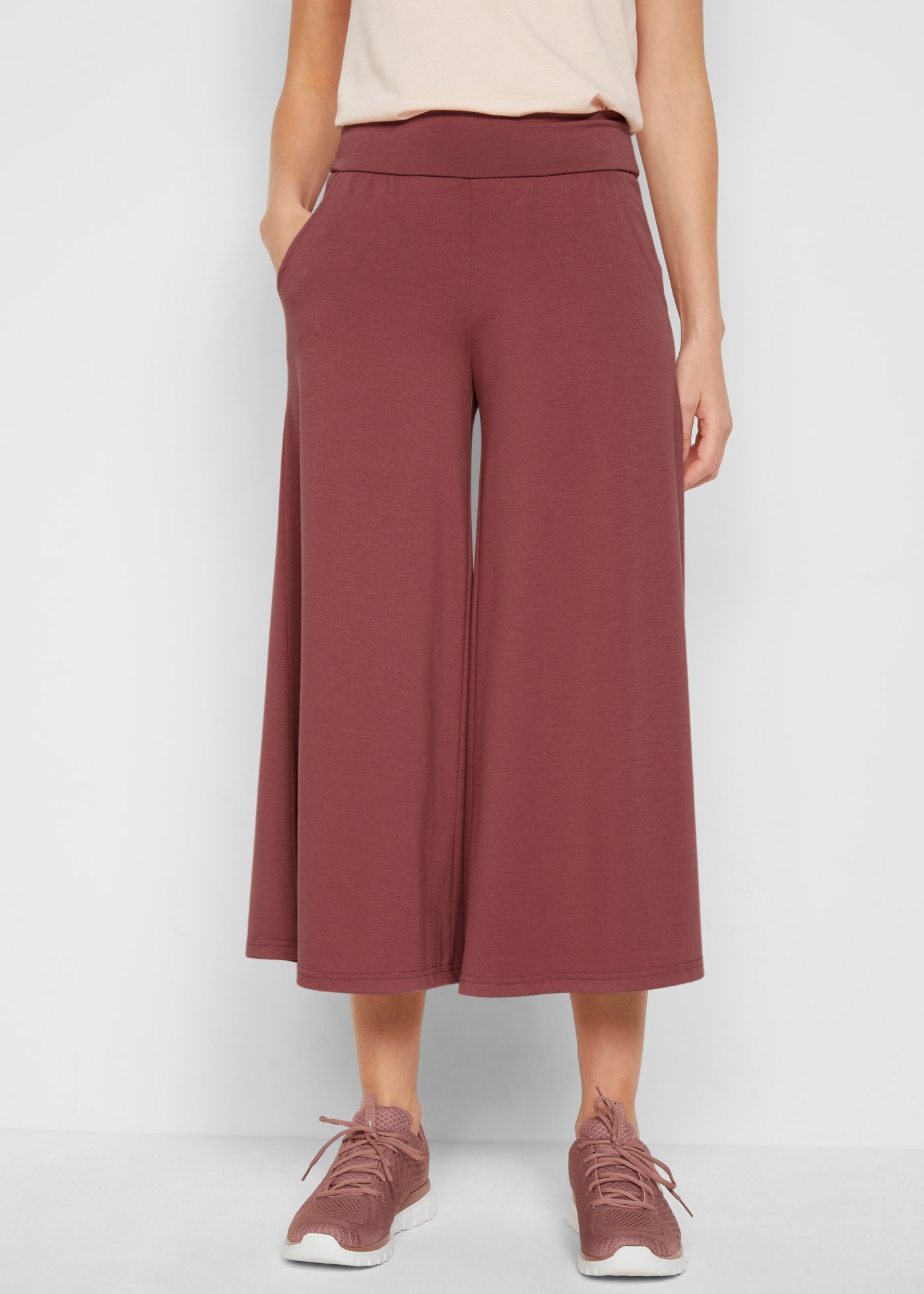 bonprix Culotte mit breitem Komfortbund, lockere Passform, extraweite Beine günstig online kaufen