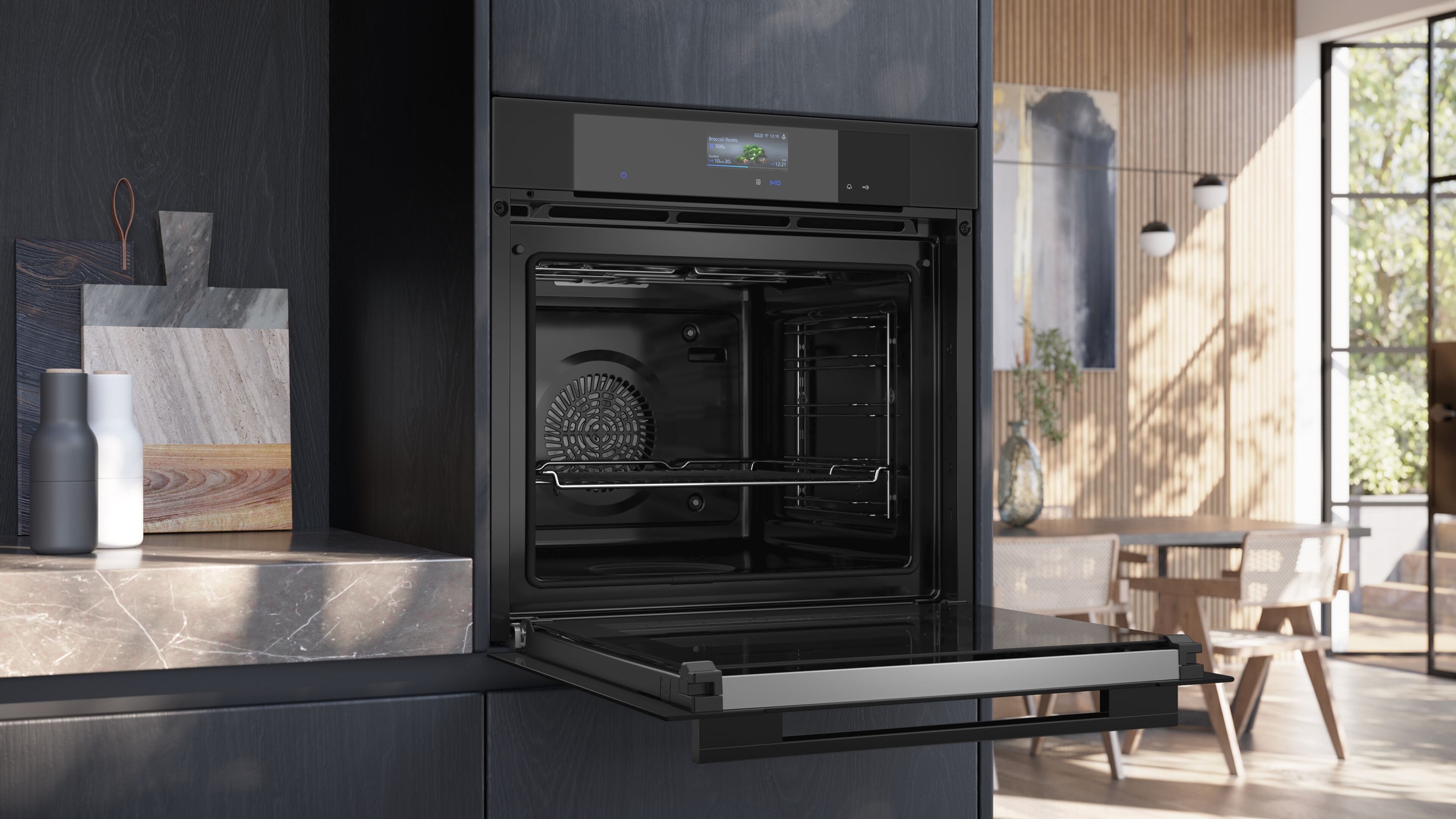 SIEMENS Pyrolyse Backofen iQ700 »HB776G1M1« mit Teleskopauszug nachrüstbar