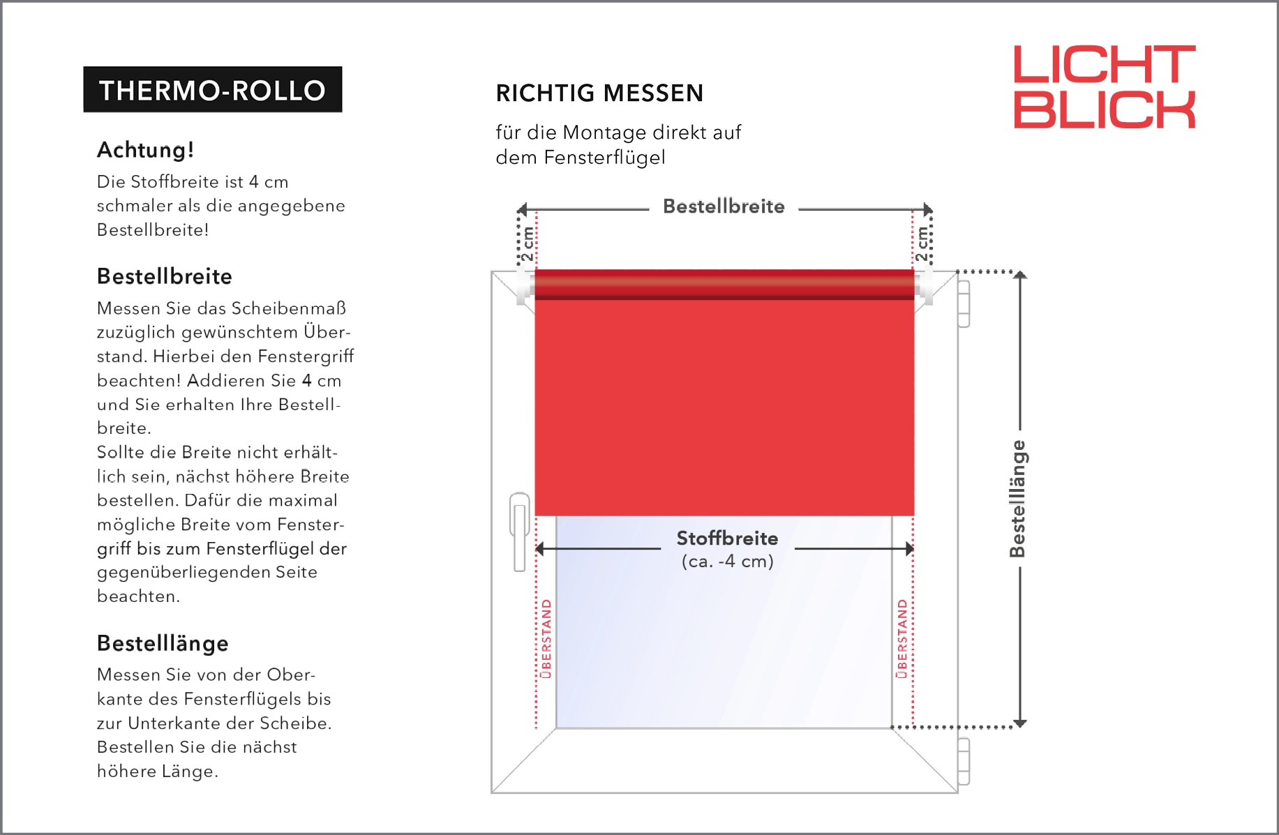 LICHTBLICK ORIGINAL Rollo »Klemmfix, ohne Bohren«, blickdicht, Hitzeschutz-energiesparend-Wärmedämmung-Sichtschutz, mit Bohren/ohne Bohren, freihängend, Thermofunktion, Lichtdurchlässig, Klemmbar, Energiesparend