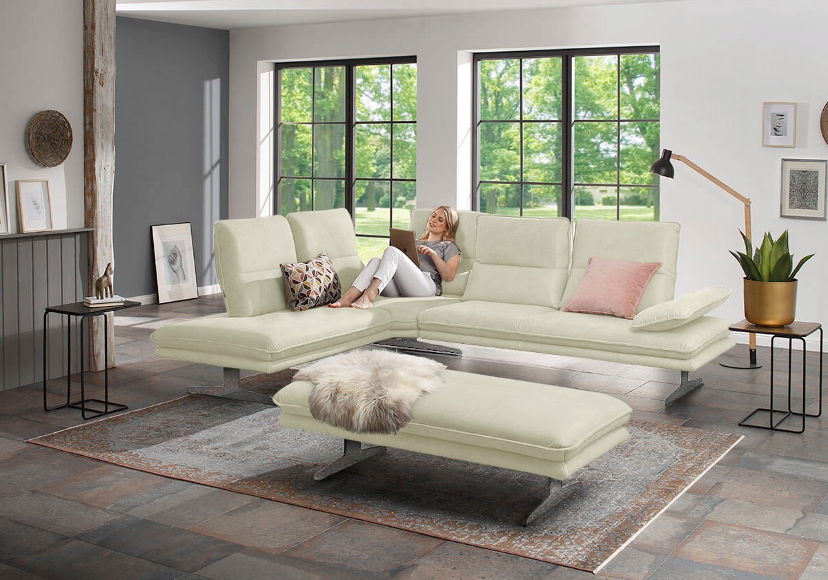 W.SCHILLIG Ecksofa "broadway, Designsofa, mit tollem Sitzkomfort, L-Form" S günstig online kaufen