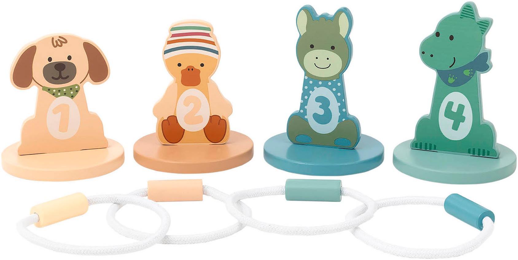 STERNTALER Kinder Spiel "Ringwurfspiel Holz"bunt, Holz, H:16cm Ø:12cm, Spiele, FSC - schützt Wald - weltweit