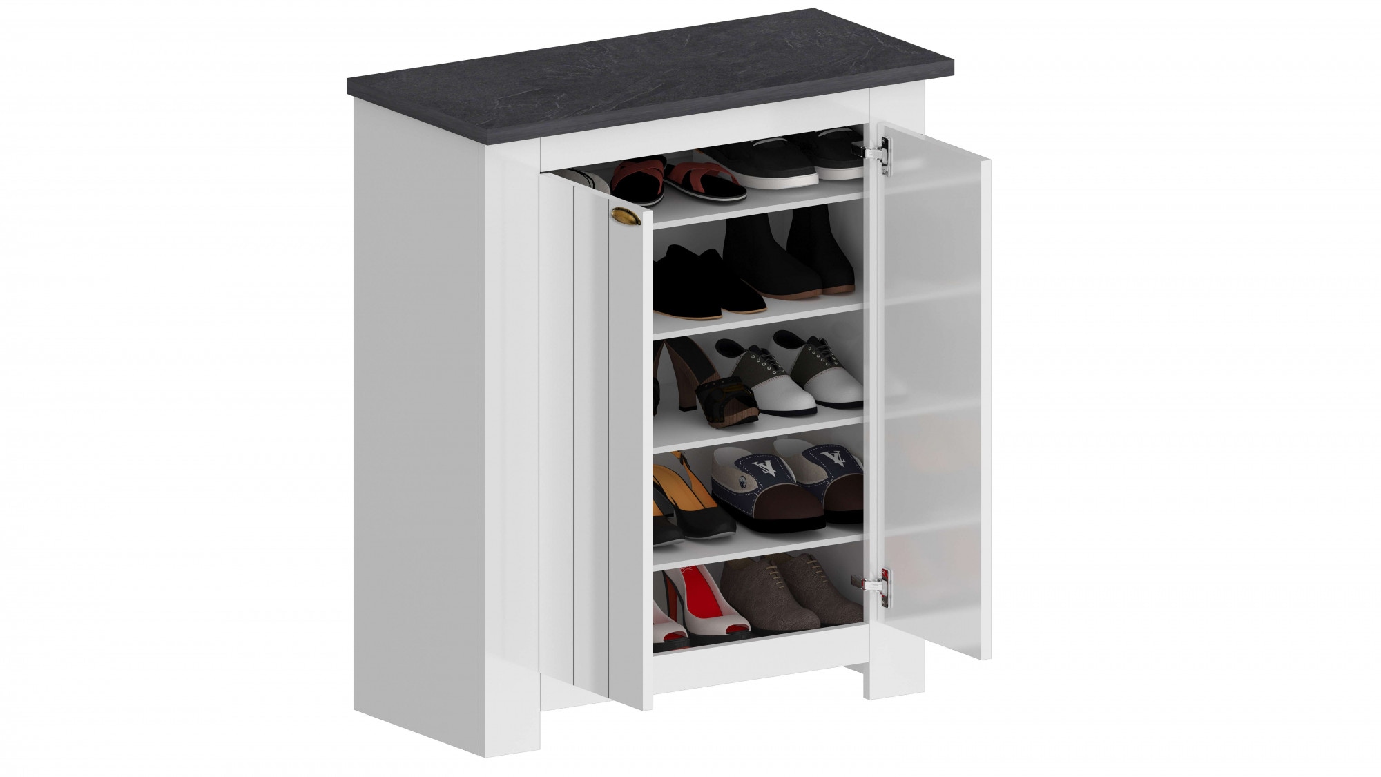 Thumbnail - INOSIGN Schuhschrank "FIGO, Made in Italy – Schuhkommode,Schuhregal für ca. 20 Paar Schuhe" 1 Stk. tlg. 4-Türig, Siebdru...