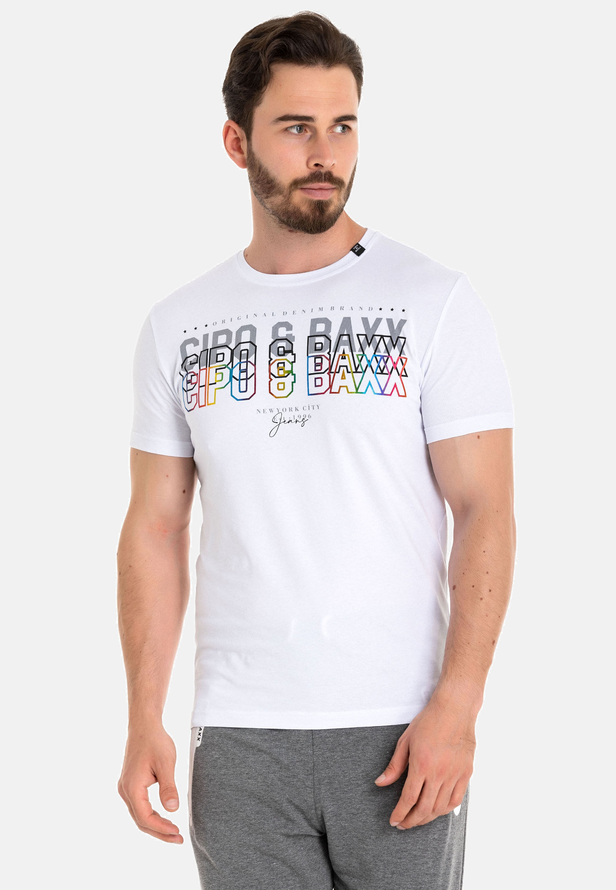 Cipo & Baxx T-Shirt "CT717" gerade geschnitten