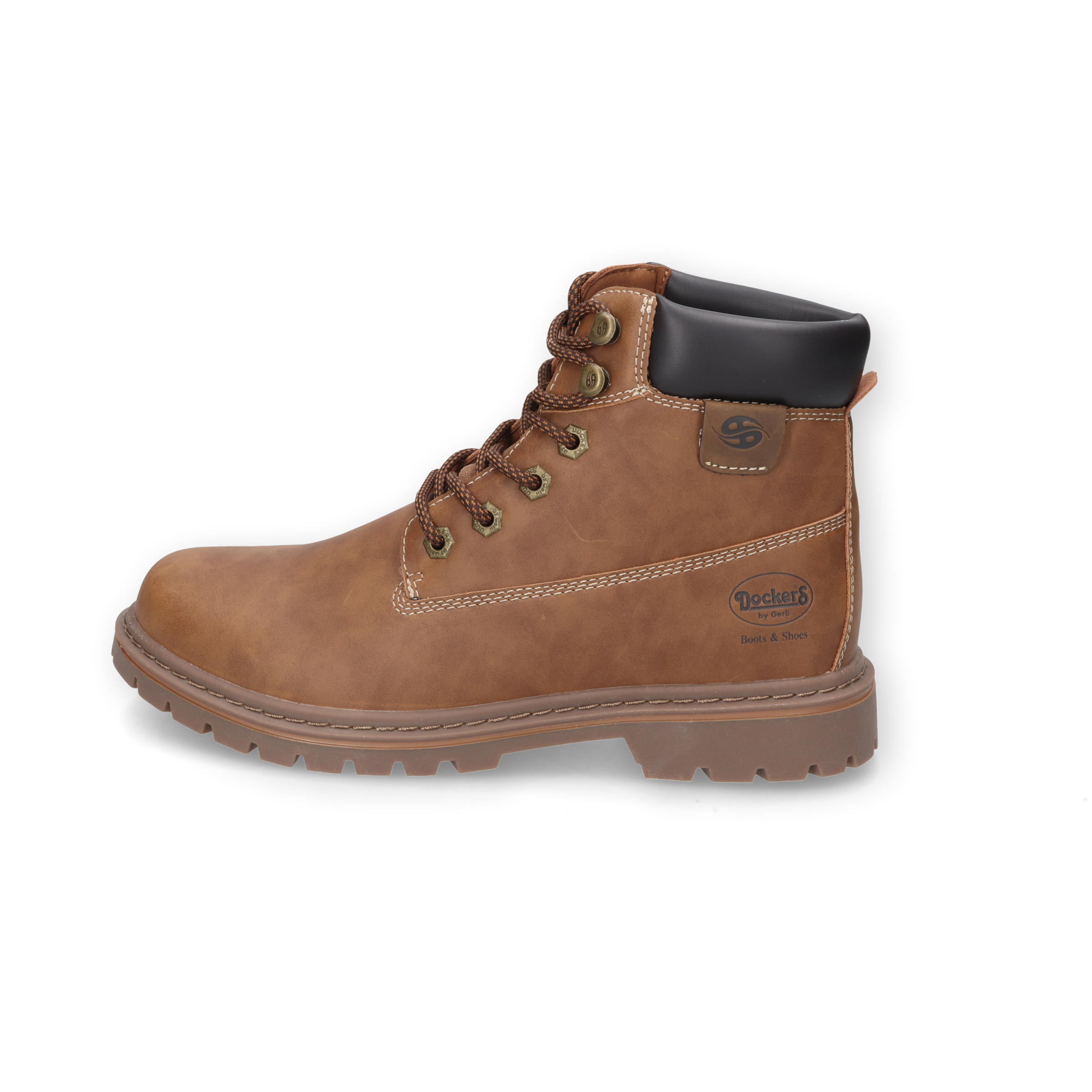 Dockers by Gerli Schnürboots, Workerboots, Schnürstiefel mit Blockabsatz