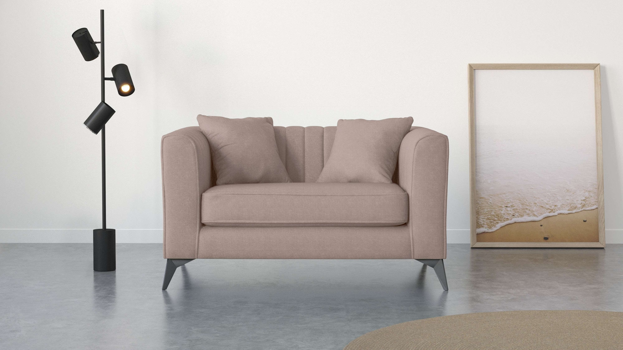 Home affaire Loveseat "MATTHEW Loungesessel, Maße B/T/H: 130/86/74 cm" incl günstig online kaufen