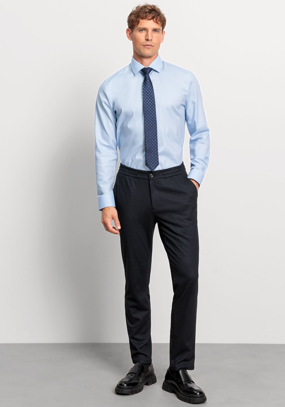 OLYMP Businesshemd »No. Six super slim« mit feiner Faux-Uni-Struktur