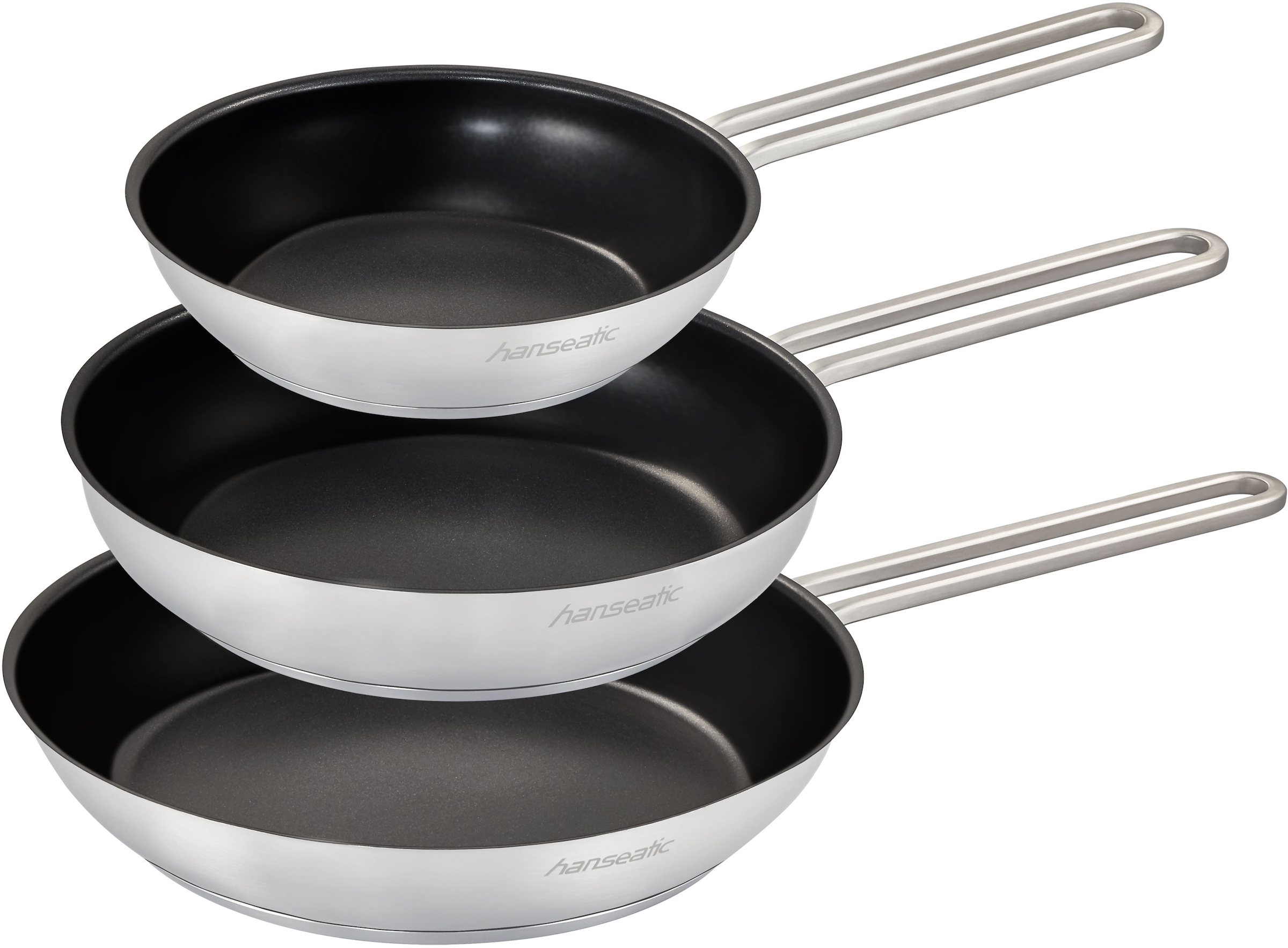 Hanseatic Pfannen-Set "DAILY" Edelstahl 18/10 Set, 1x Pfanne Ø 20 cm, 24 cm günstig online kaufen