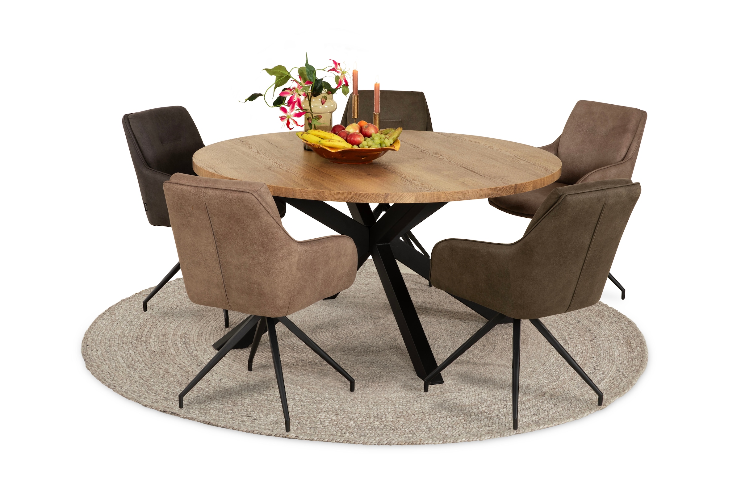 OMG Design Esszimmerstuhl »Tijn«, (Set), 2 St., Stoff, Drehstuhl, Armlehnenstuhl, pflegeleicht