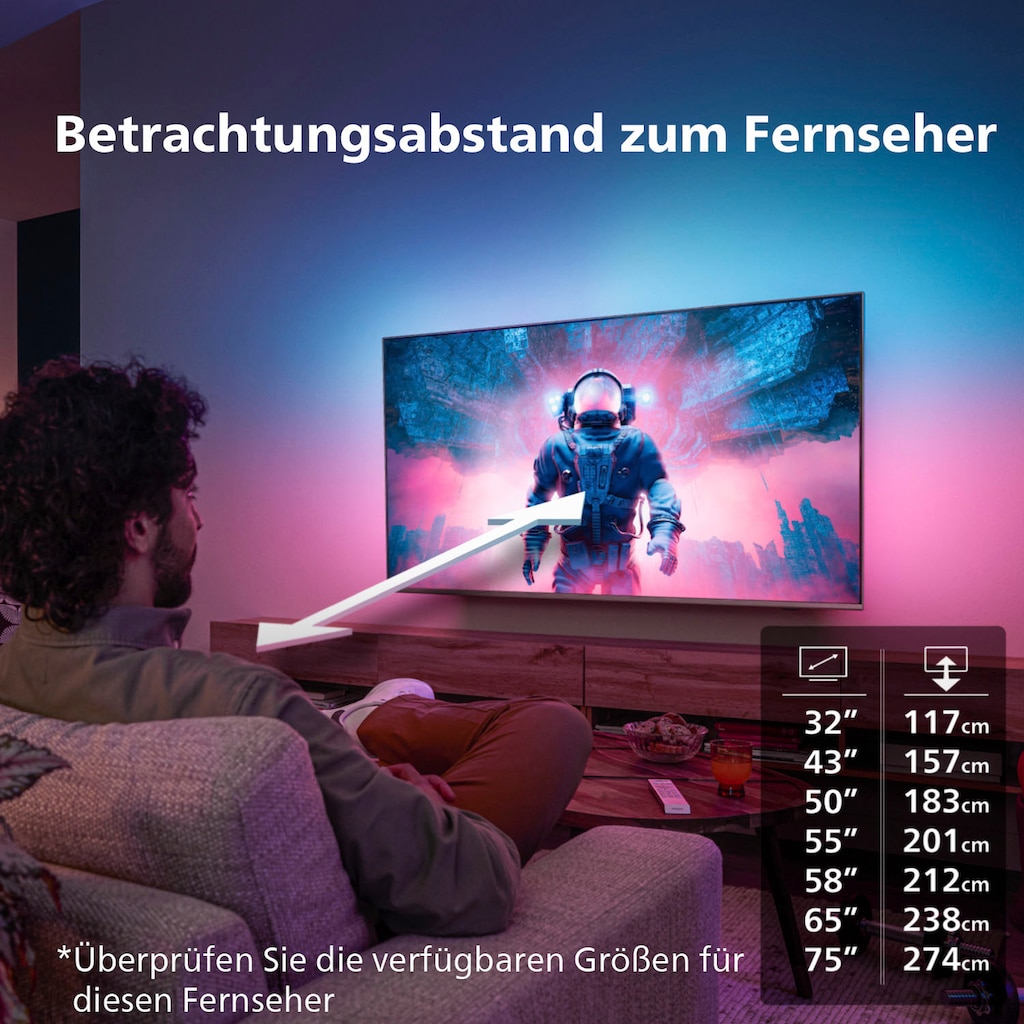 Philips OLED-Fernseher »65OLED708/12«, 164 cm/65 Zoll, 4K Ultra HD, Android TV-Google TV-Smart-TV