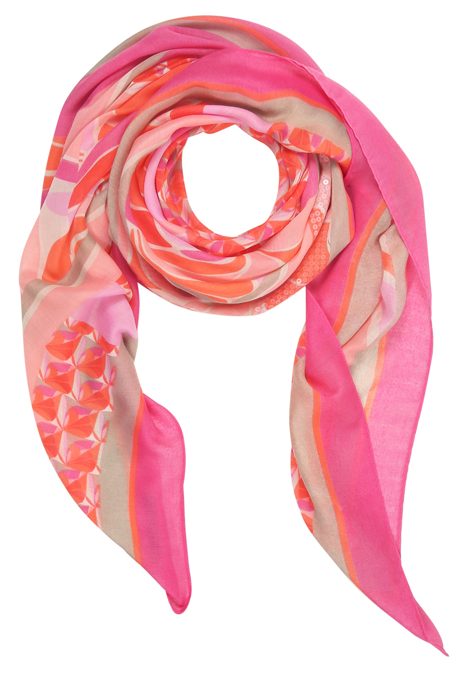 Betty Barclay Modetuch »Betty Barclay Tuch mit Aufdruck«, Pailletten
