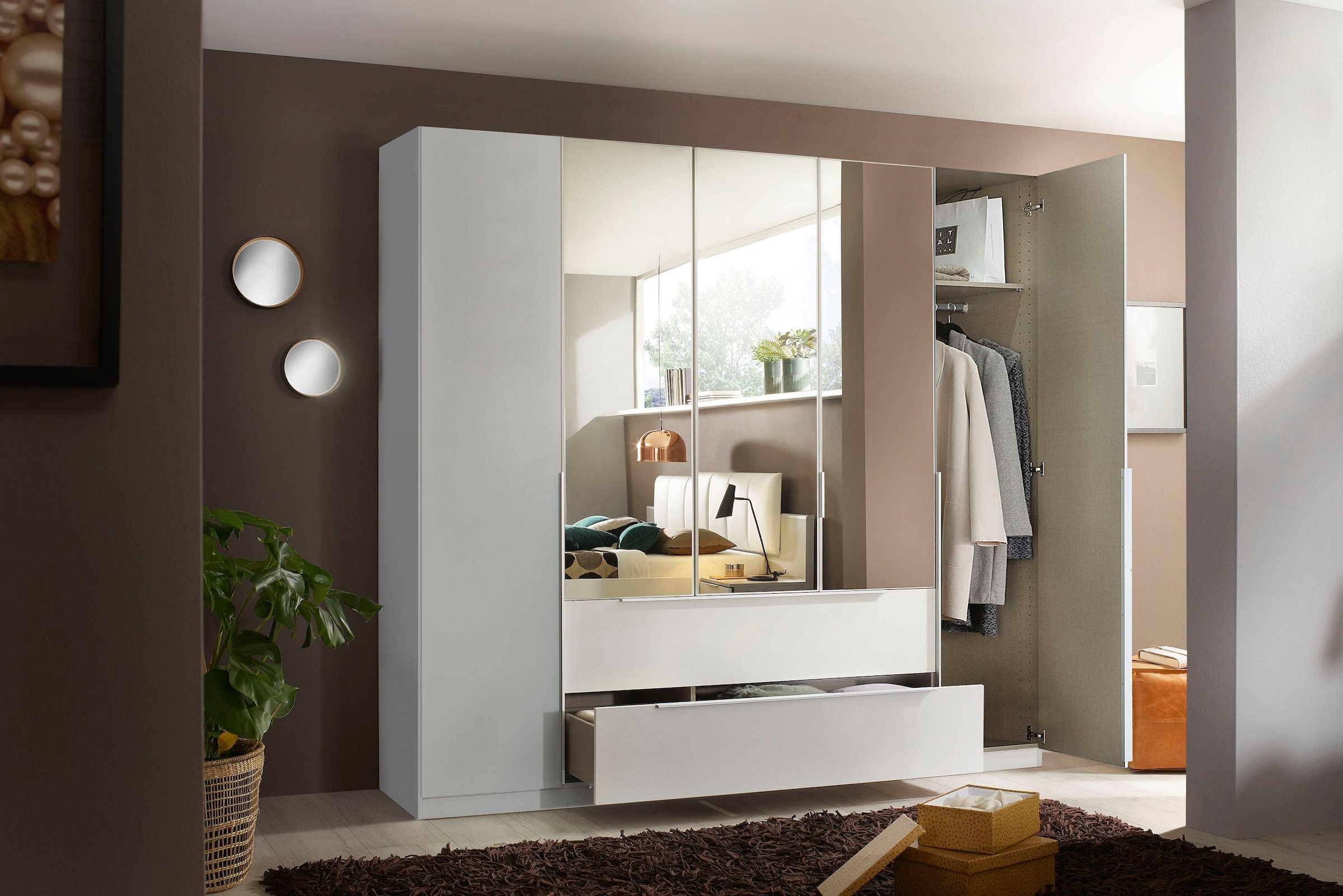 rauch Kleiderschrank »Oakland Schrank Bestseller Schlafzimmerschrank«, 3 Spiegeltüren und Top Ausstattung Made in Germany