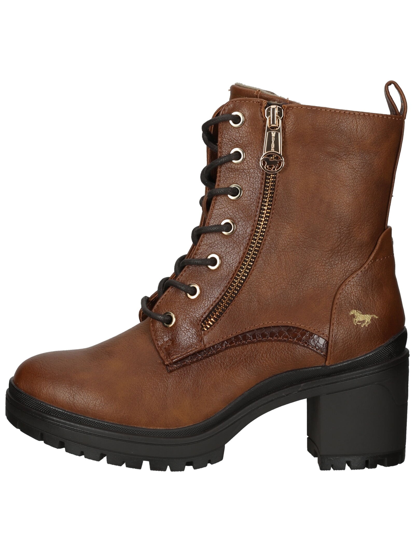 Mustang Shoes Schnürstiefelette »Mustang Shoes Stiefelette Lederimitat/Textil«