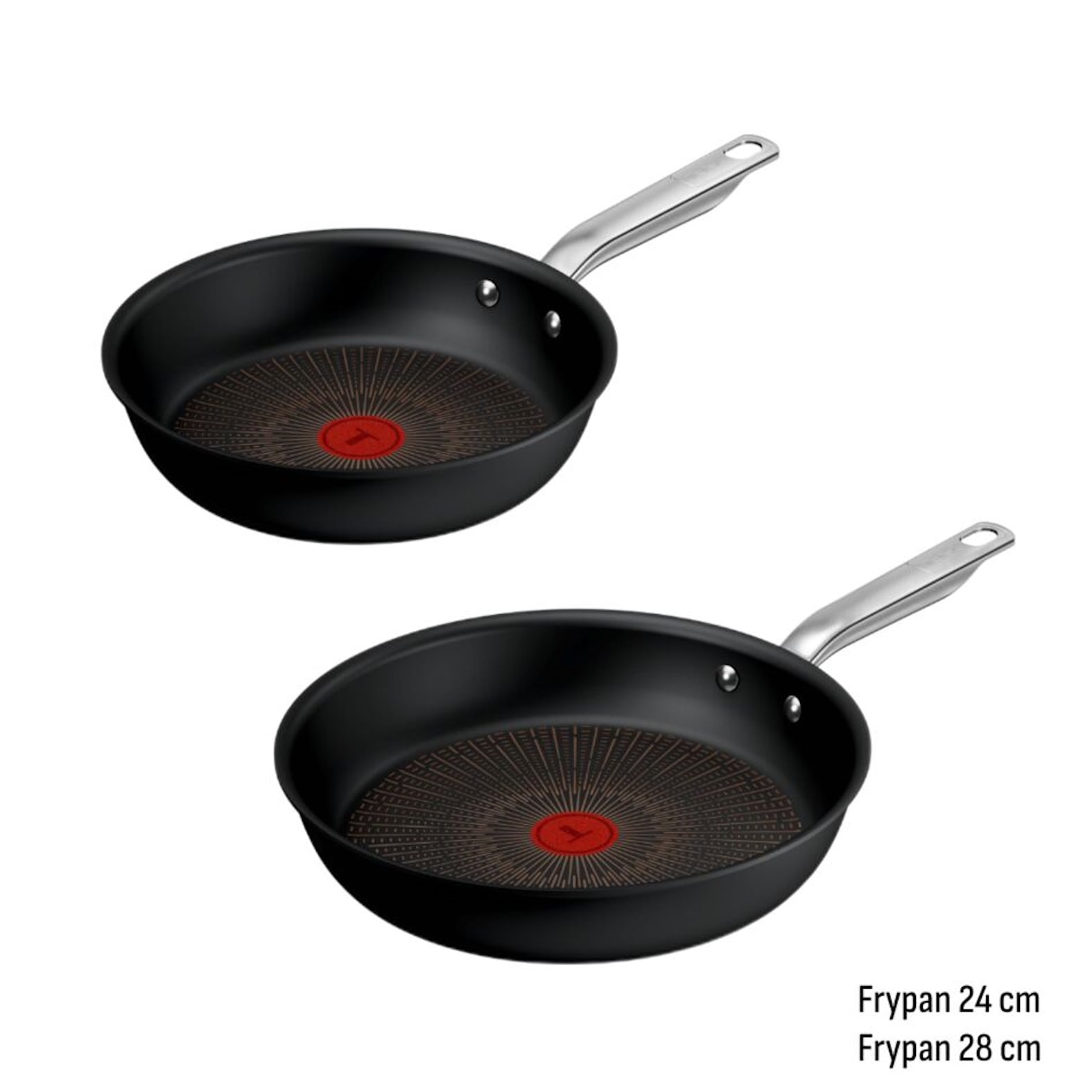 Tefal Pfannen-Set »Experience Unbreakable« Aluminium Set, 2x Bratpfanne 24/28 cm, 2 tlg. FusionCore Antihaftversiegelung, Induktion, Temperaturanzeiger