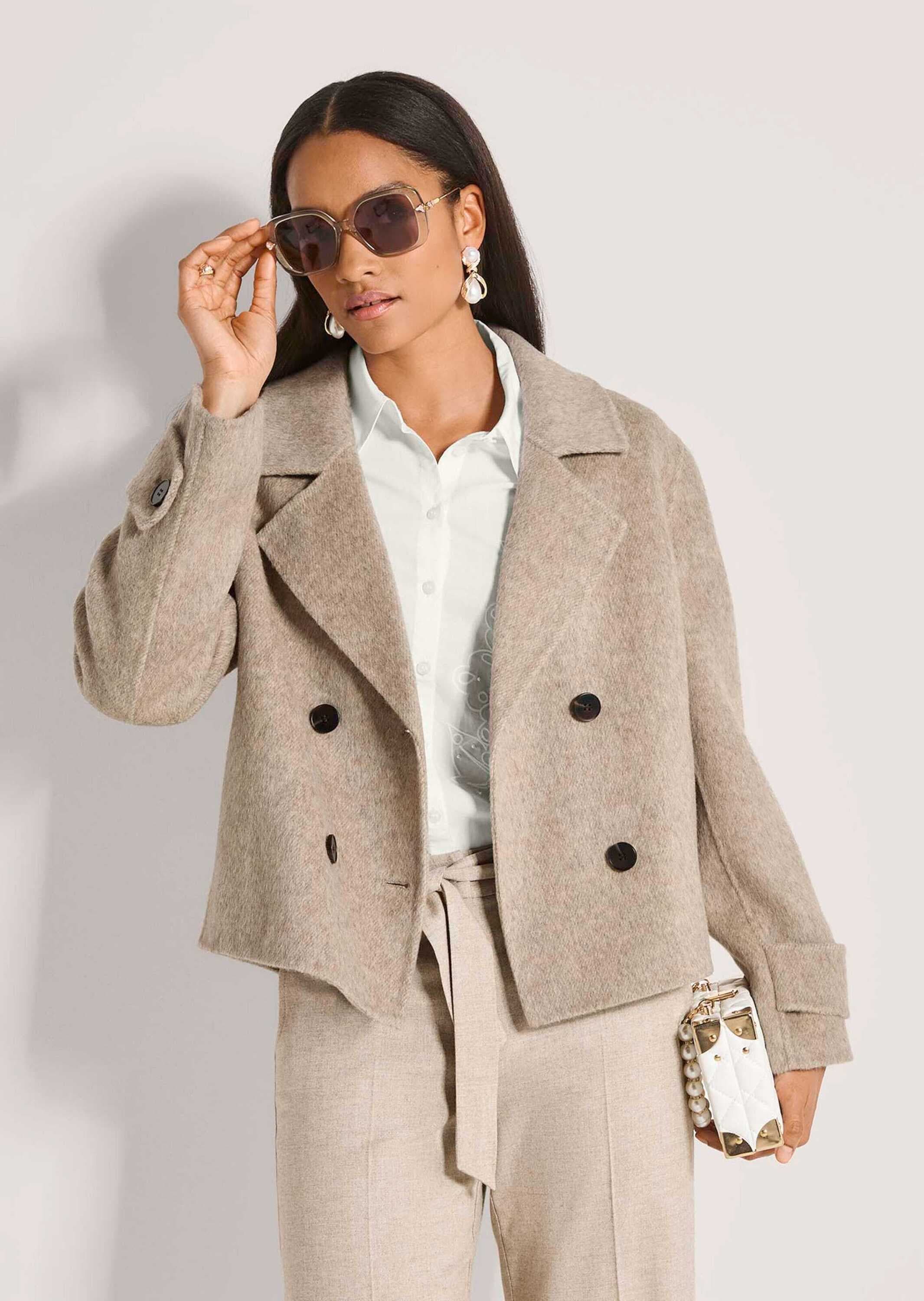 MADELEINE Kurzjacke »Jacke Caban-Jacke mit breitem Reverskragen«