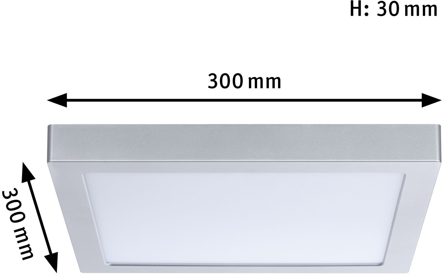 Paulmann LED Deckenleuchte »Abia eckig 300x300mm 16,5W 4.000K«