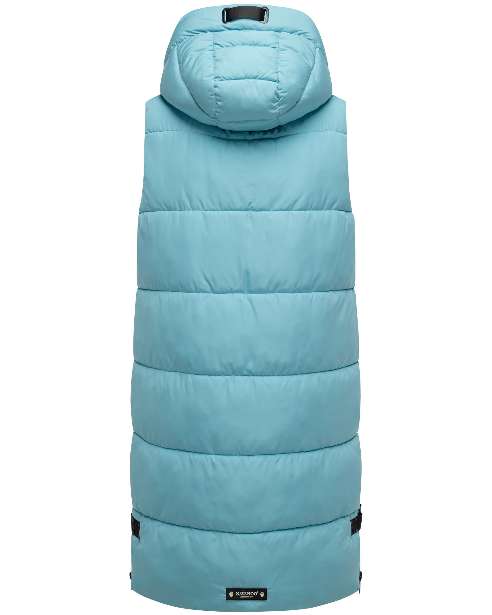 Navahoo Steppweste »Schnuffelchen«, (1 tlg.), warme Damen Outdoor-Weste lang mit Kapuze