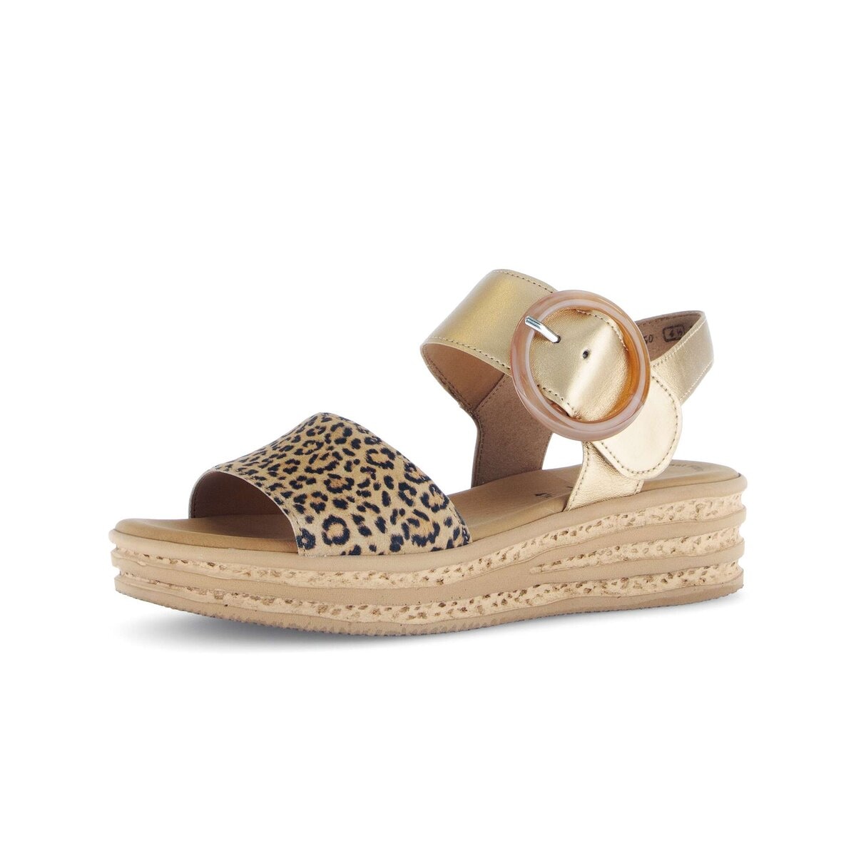 Gabor Plateausandaletten "Plateau Sandale Materialmix Leder" günstig online kaufen