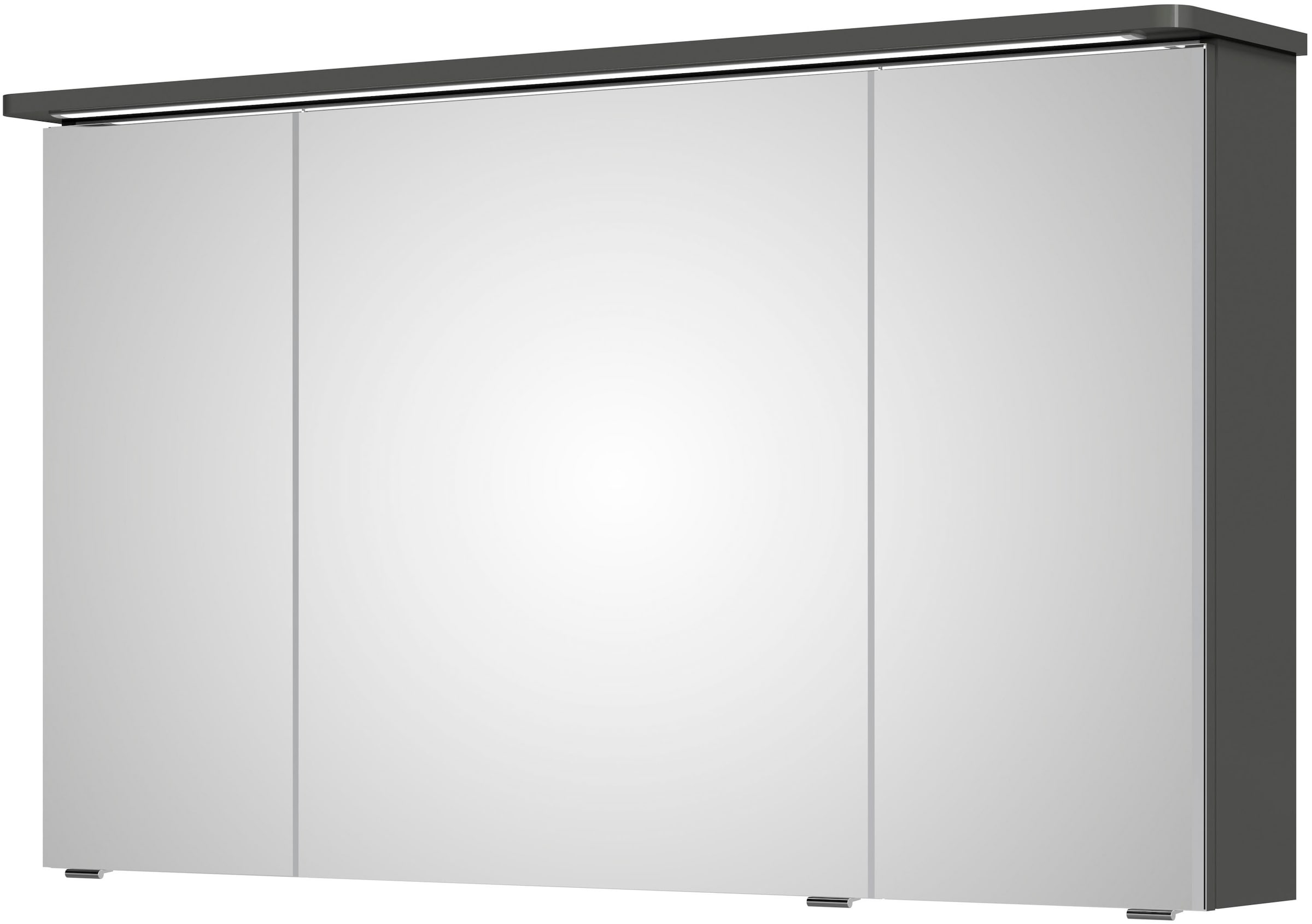 Saphir Spiegelschrank "Serie 4005 Badezimmer-Spiegelschrank inkl. LED-Kranzbeleuchtung", Badschrank 120 cm breit, 3 Türe