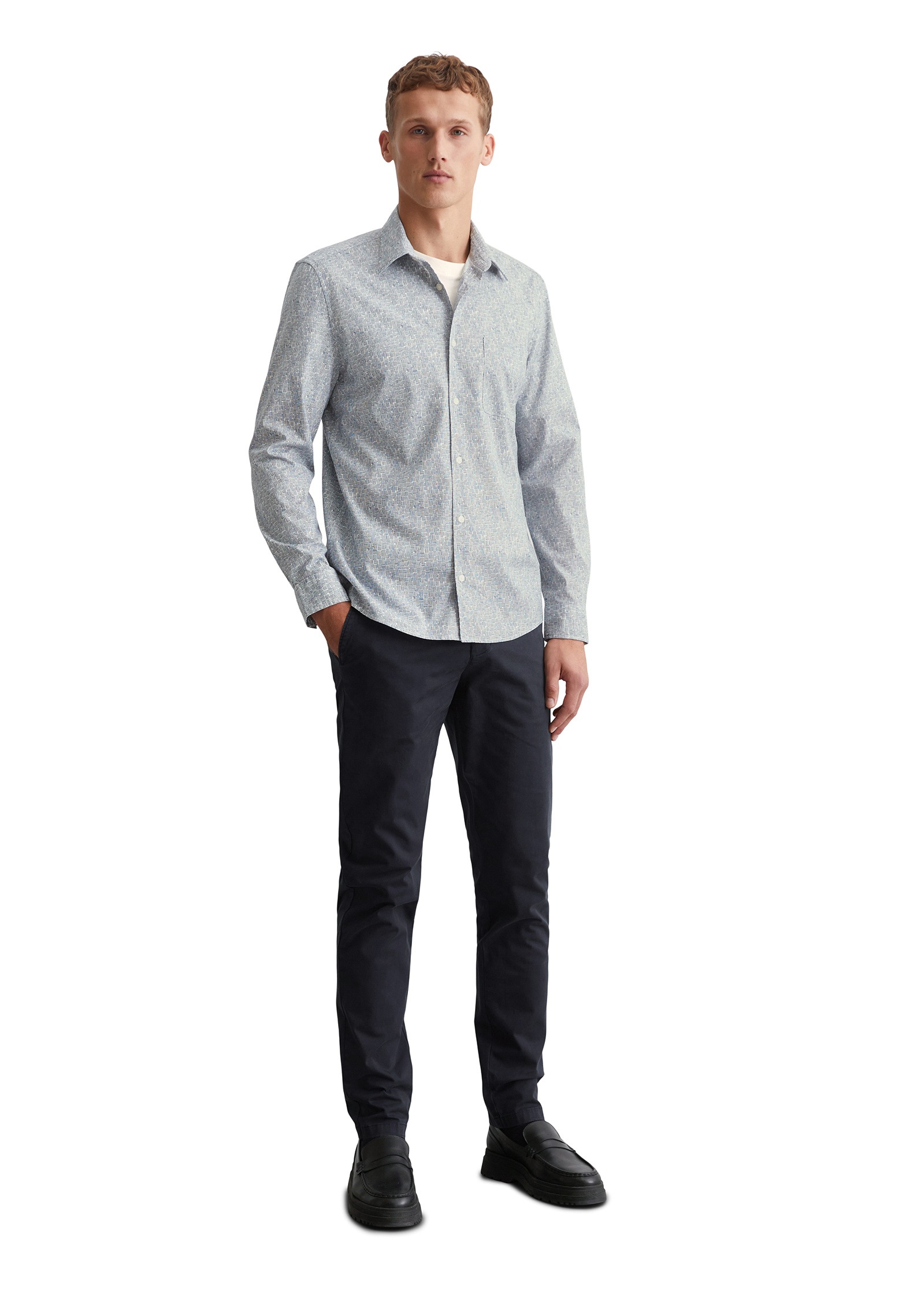 Marc O'Polo Langarmhemd »mit feinem Allover-Print«