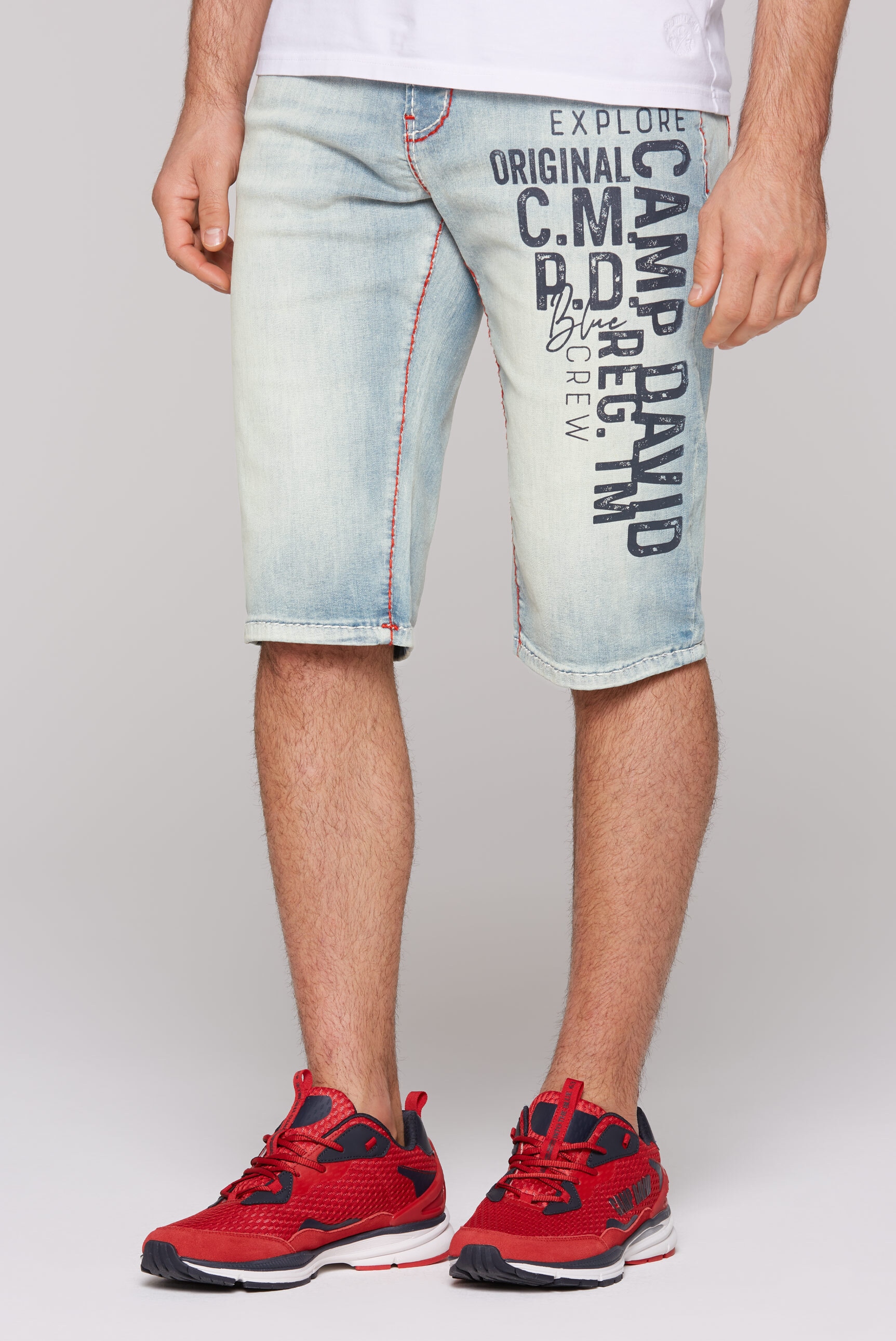 CAMP DAVID Jeansshorts, mit Turn-Up Saum