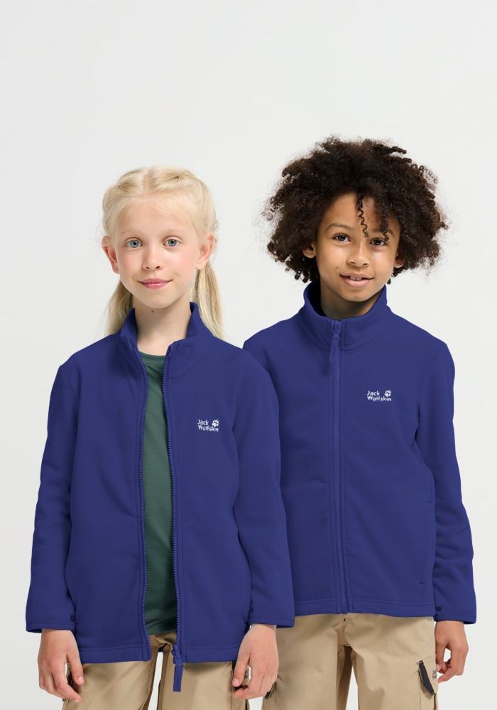Jack Wolfskin Fleecejacke "TAUNUS 100 FZ K" Kinder-Fleecejacke, 3-in-1 System kompatibel, Verbindungsschlaufen