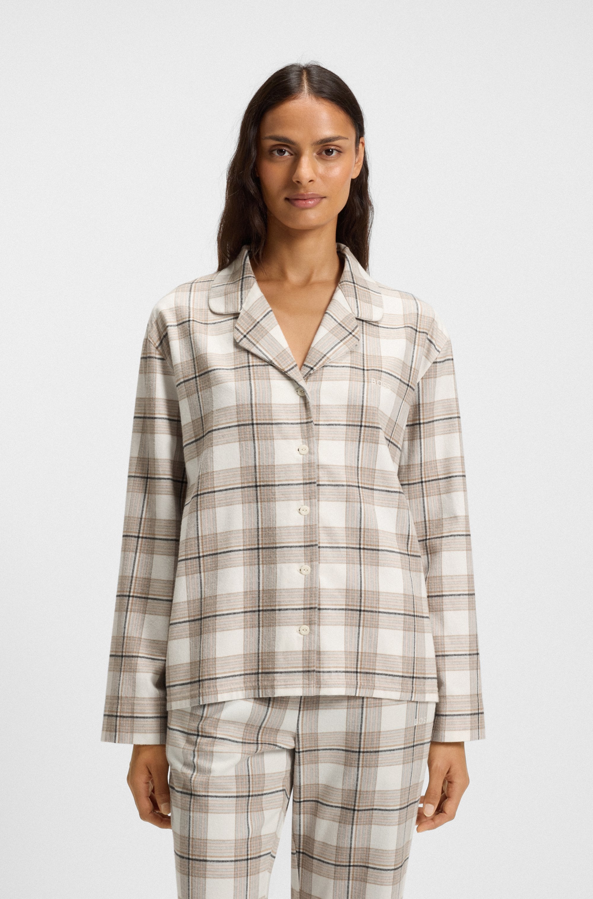BOSS Pyjamaoberteil "Holiday", kariert, aus weichem Flanell, normale Passfo günstig online kaufen