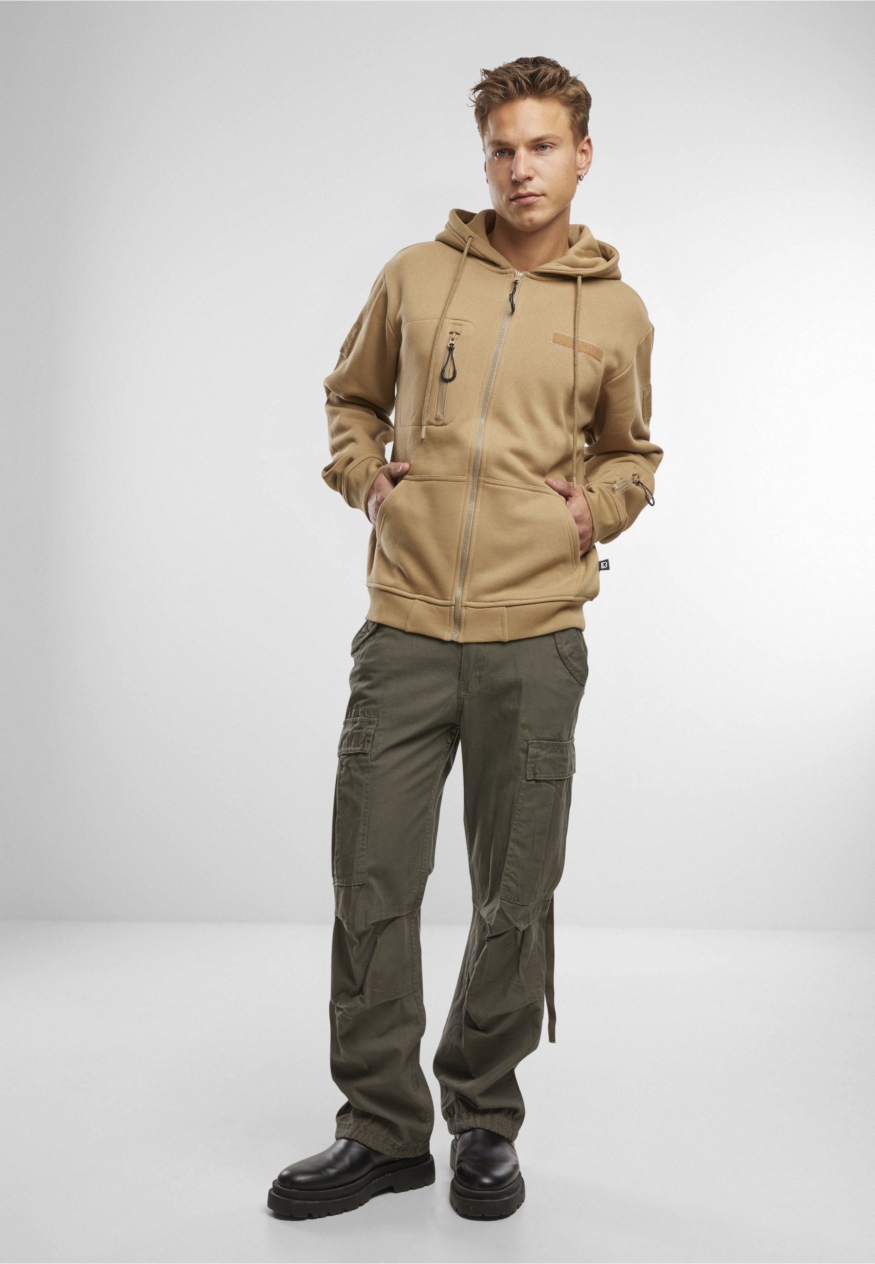 Brandit Bomberjacke »Brandit Tactical Sweat Jacket« 1 Stk. tlg. mit Kapuze