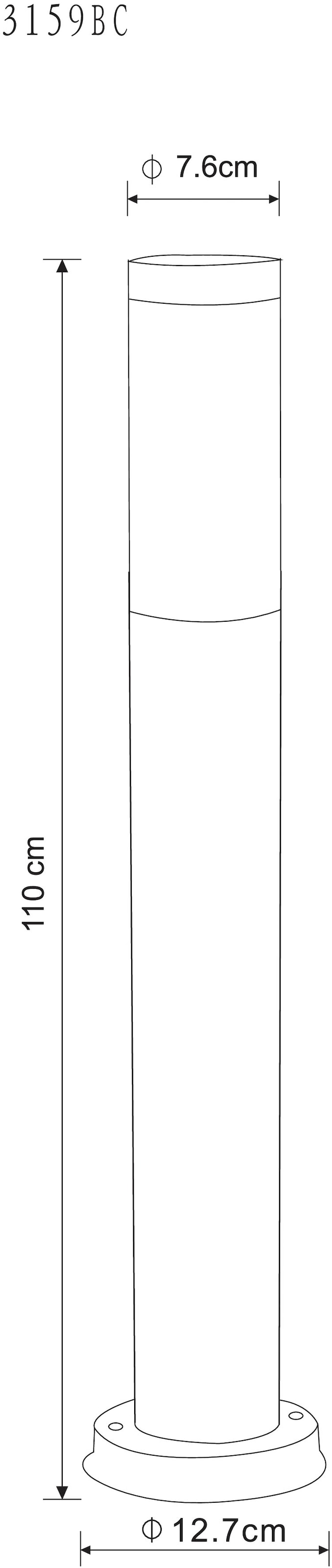GLOBO LIGHTING Außen-Stehlampe »BOSTON« E27 1 Stk. Außenleuchte für Garten & Einfahrt Edelstahl