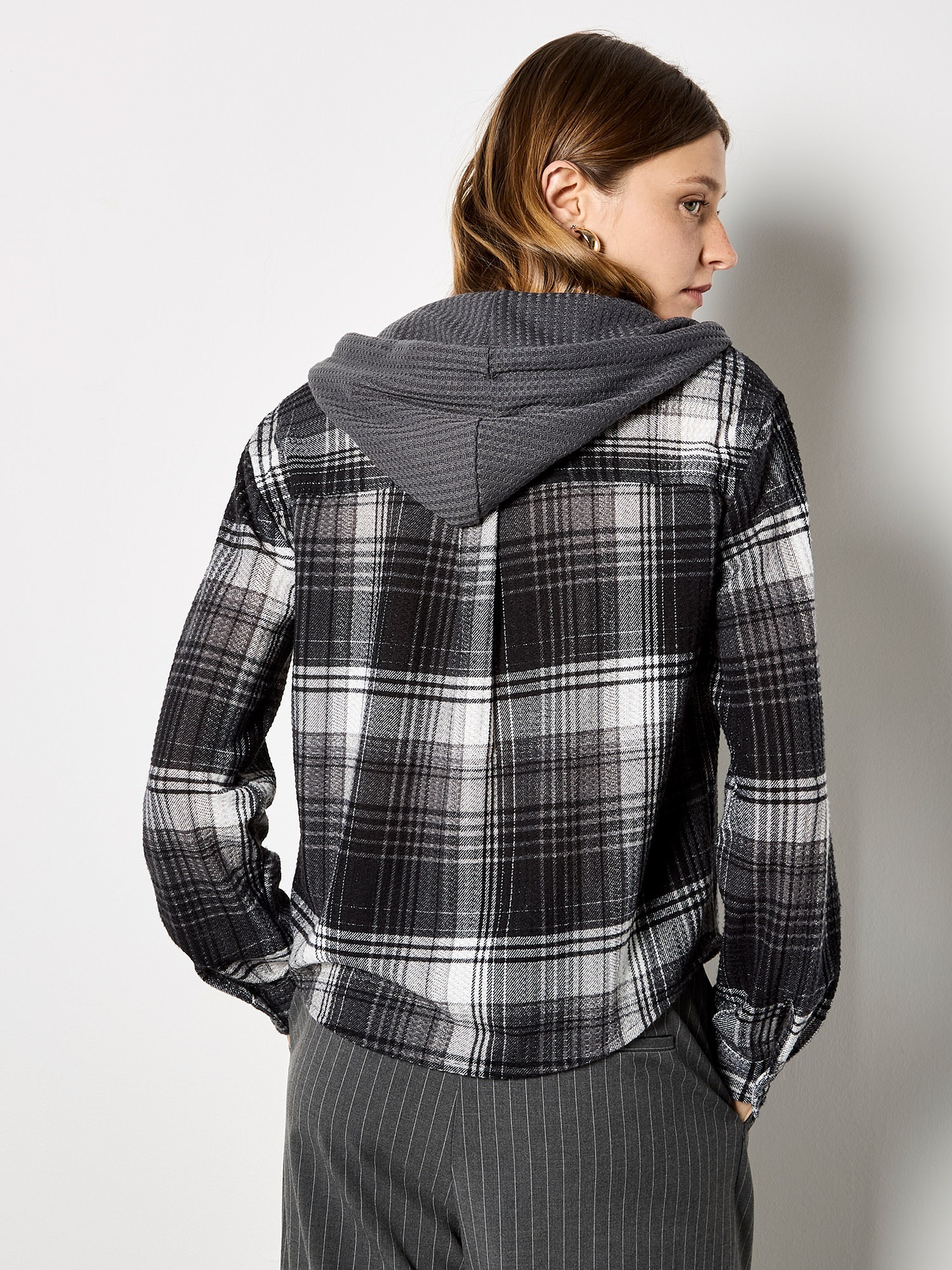 Apricot Karobluse »Kariertes Hemd« mit Kapuze