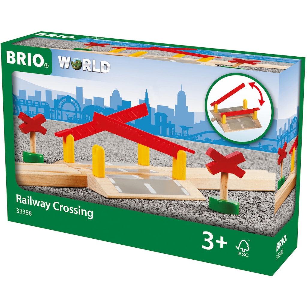 BRIO® Spielzeugeisenbahn-Erweiterung »BRIO® WORLD, Bahnübergang«