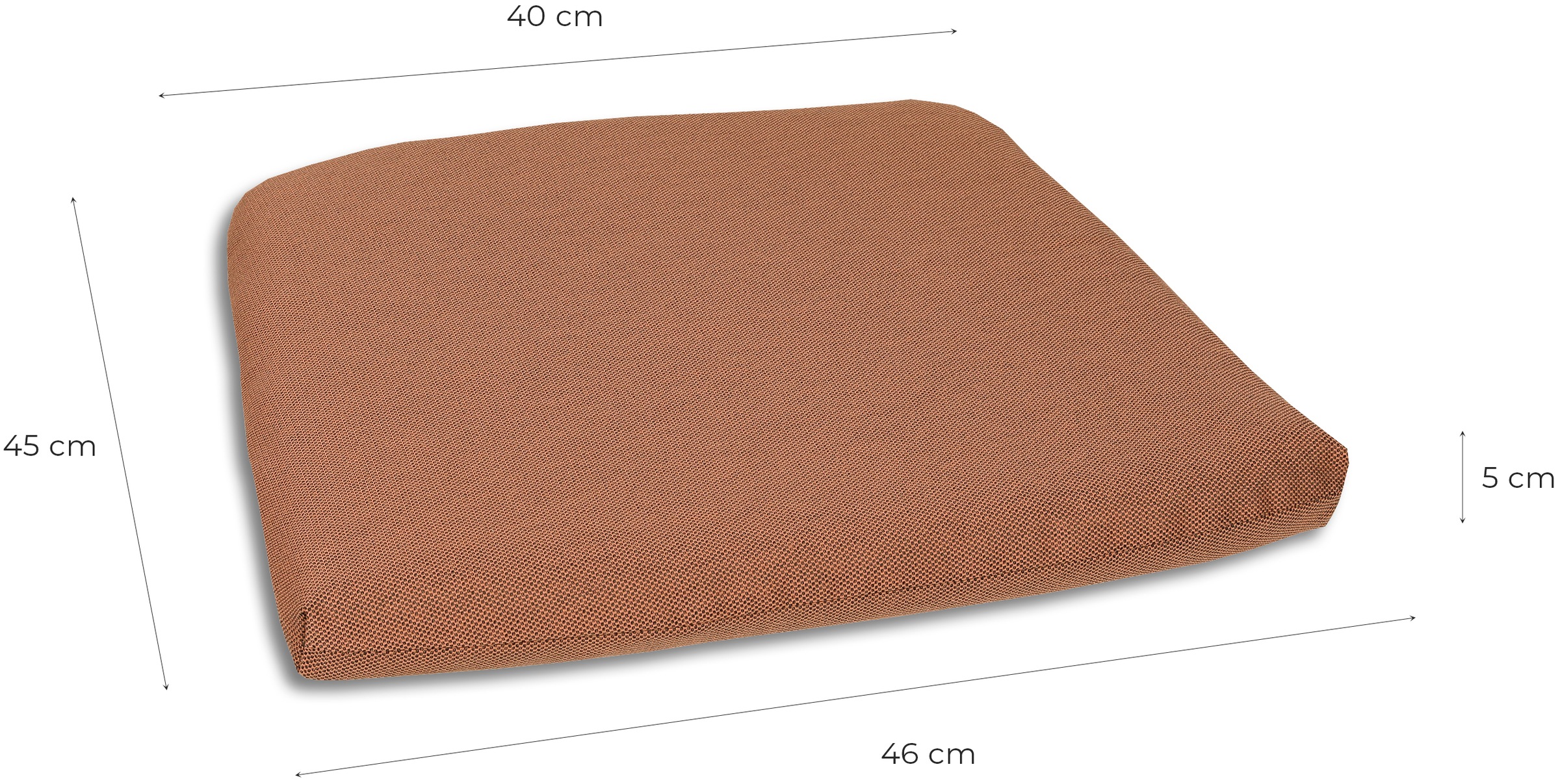 GO-DE Sitzauflage »Carina« Maße ca.: 40 cm x 45/46 cm x 5 cm