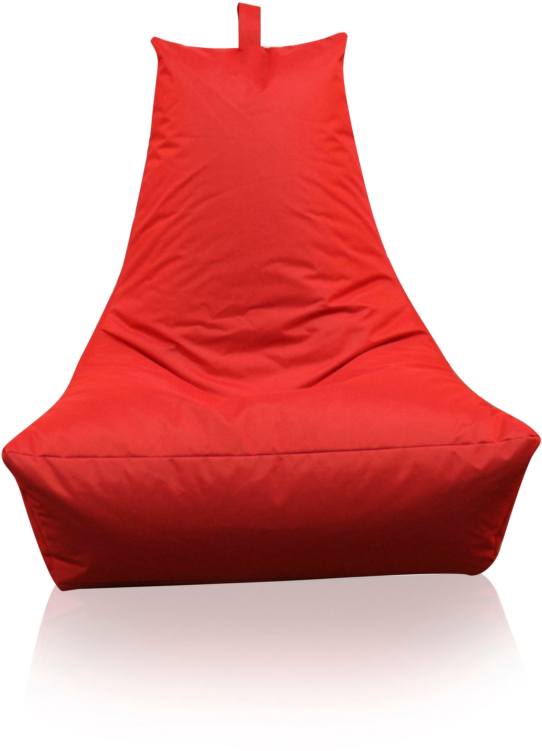 Sitzsack KINZLER, B:100cm H:80cm, rot, Polyester, Kinderzimmer, Sitzsäcke, "Lounge", Loungesessel, Uni Farben, mit Rückenlehne, Outdoor geeignet