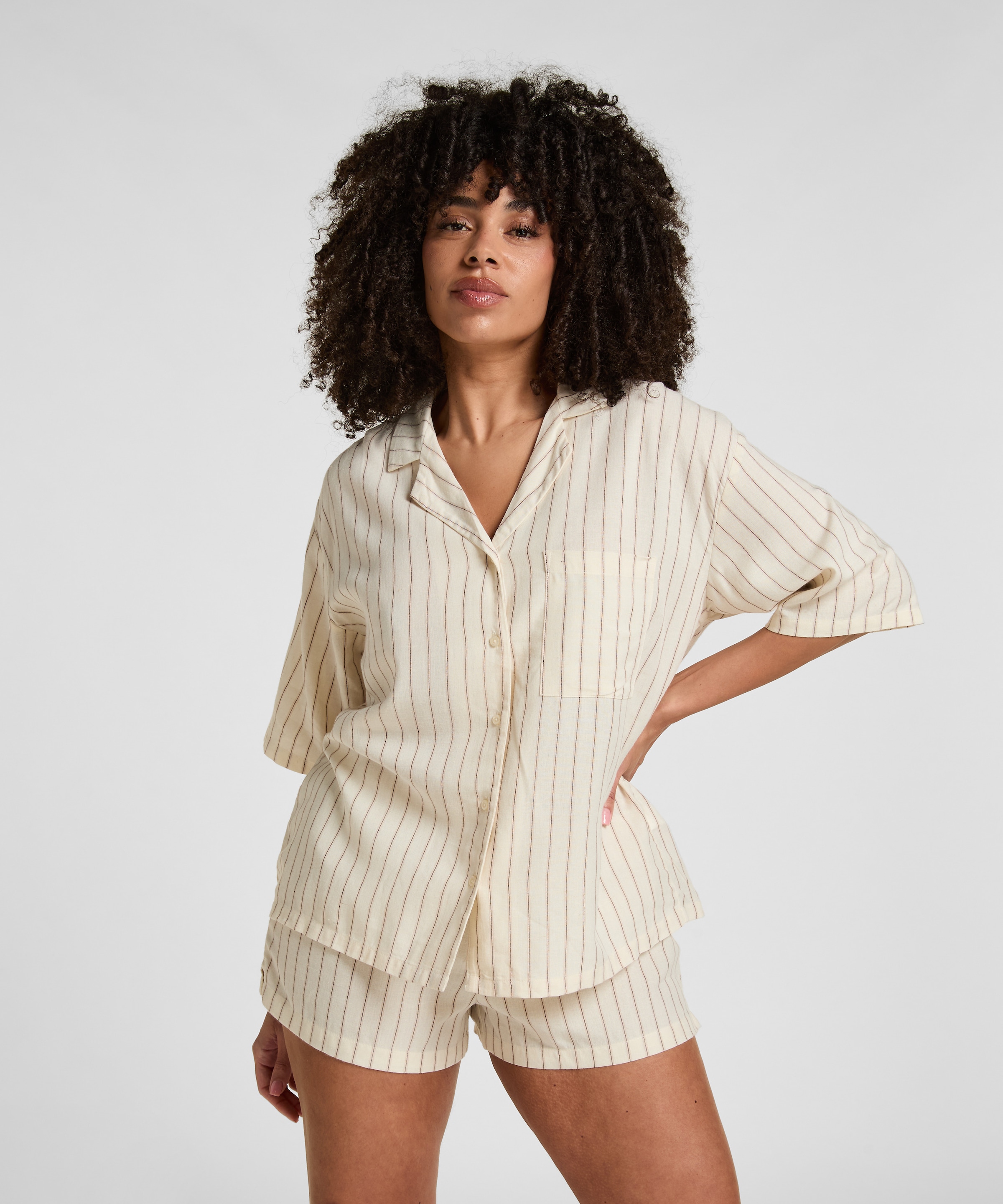 Hunkemöller Pyjama »Jacke Leinen«