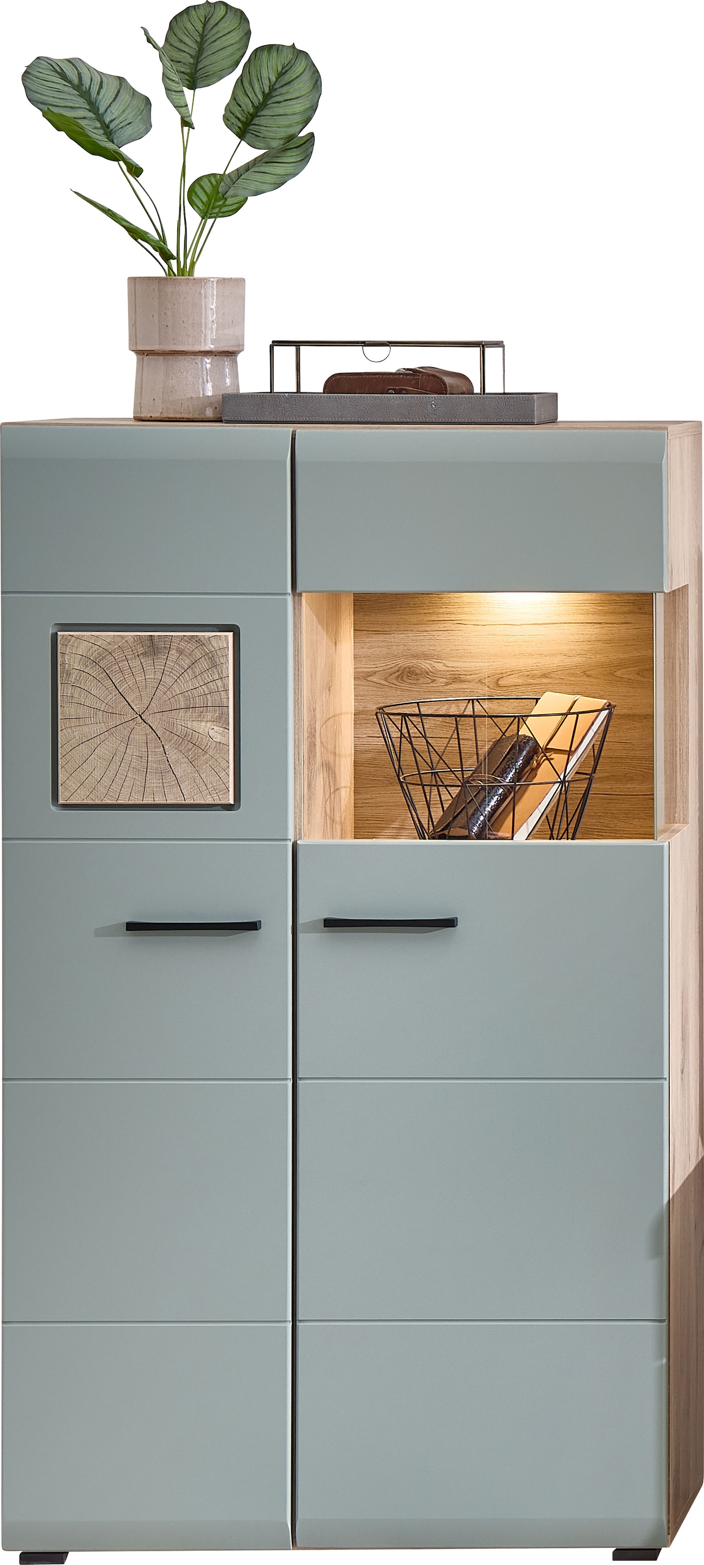 Innostyle Vitrine "FUN PLUS II", (2 St.), Glastür, Holztür, 10 Fächer, Soft günstig online kaufen
