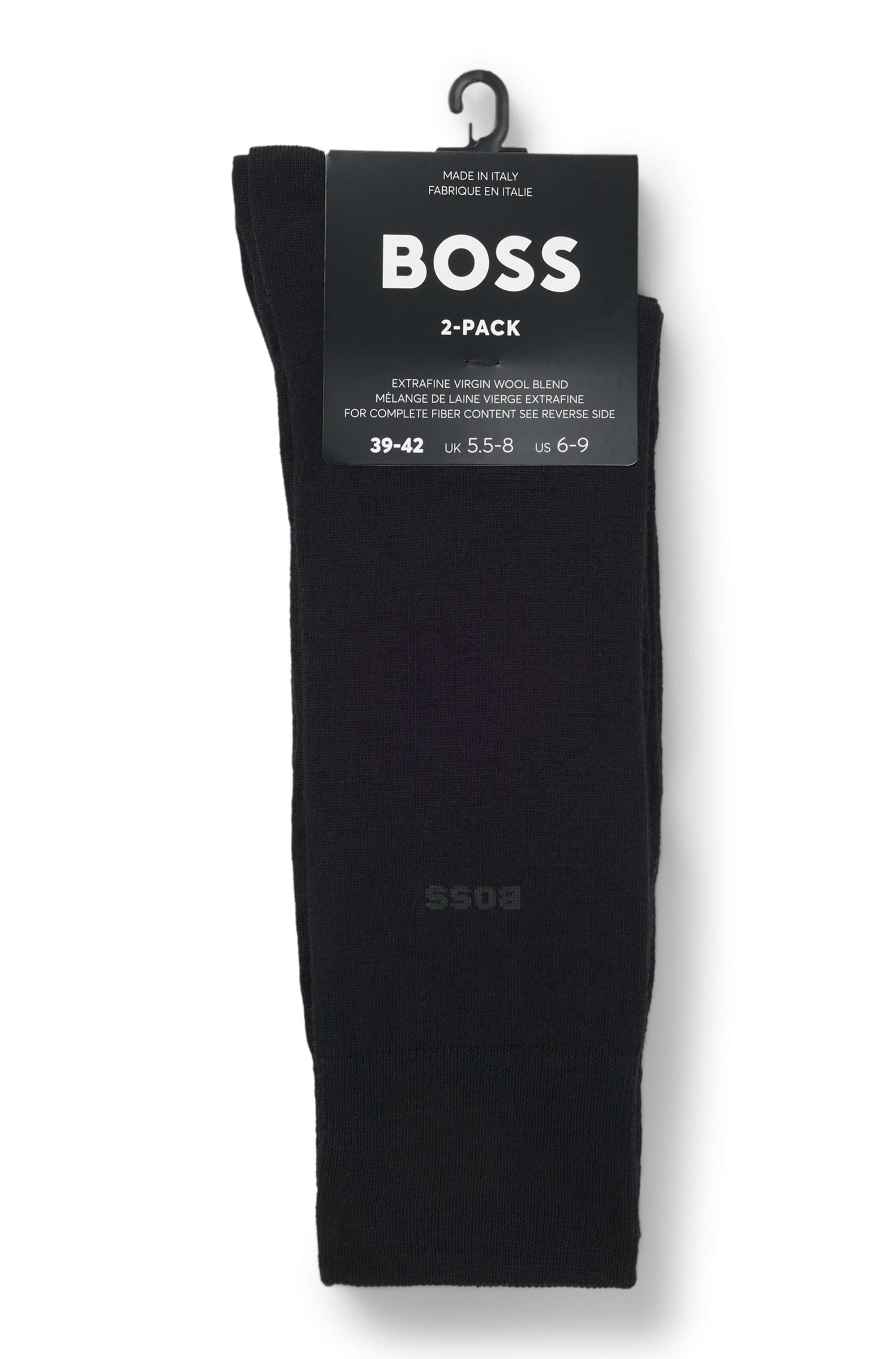 BOSS Socken »2P RS Uni WO«, (Packung, 2 Paar, 2er Pack), mit eingesticktem Markenlogo