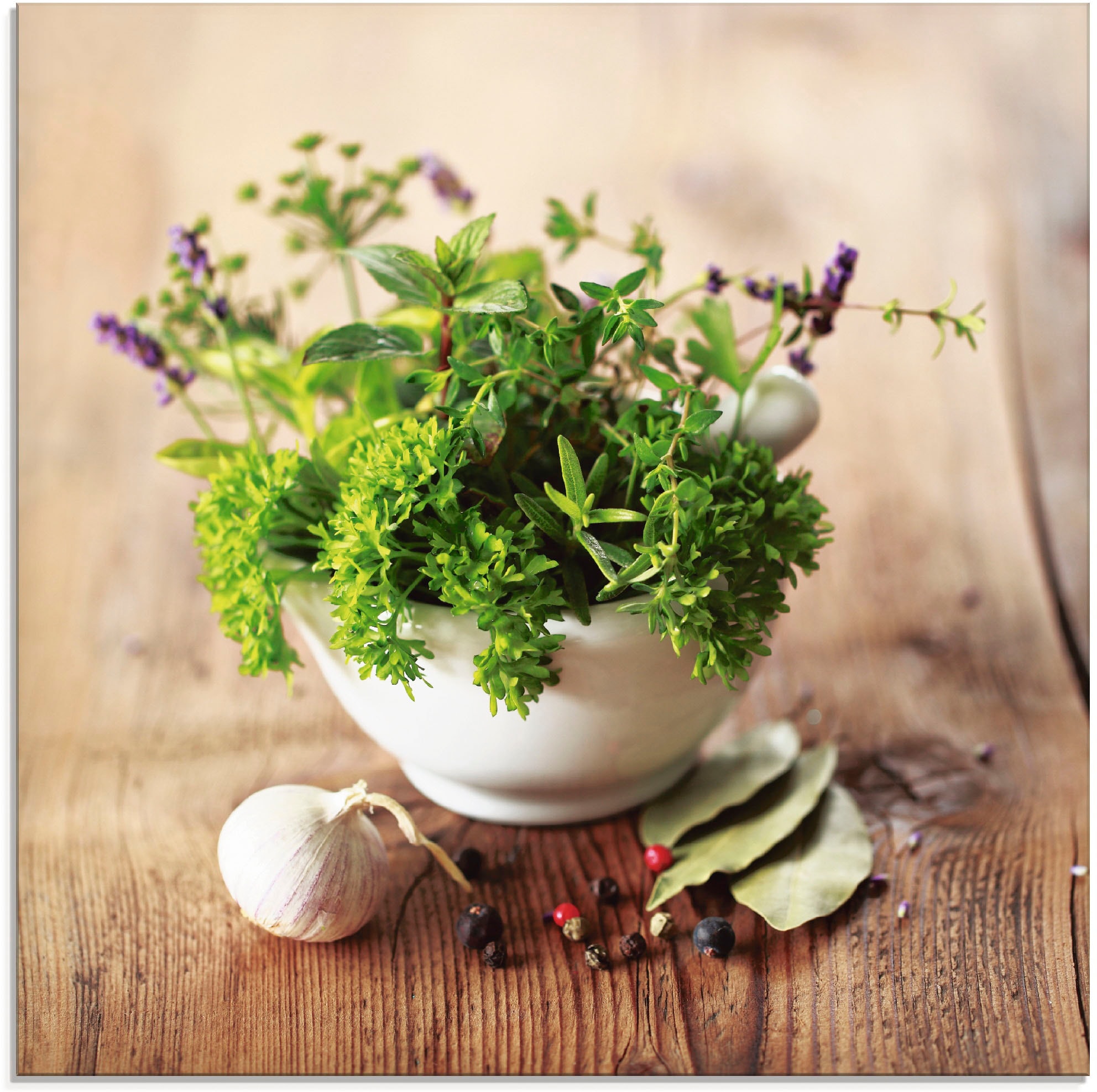 Artland Glasbild "Verschiedene Kräuter - Küche" Arrangements 1 Stk. tlg. in günstig online kaufen