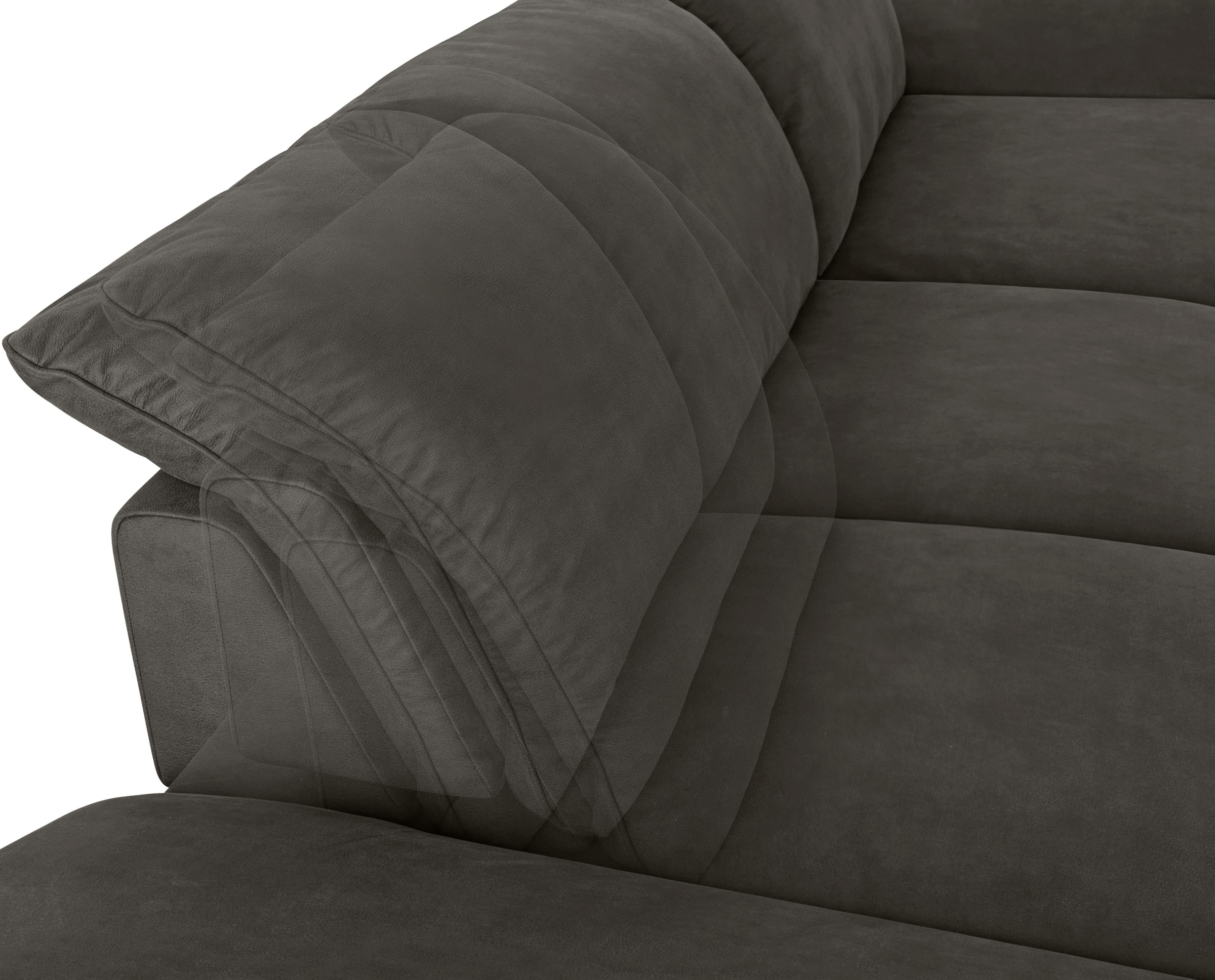 W.SCHILLIG Ecksofa »enjoy&MORE«, mit Sitztiefenverstellung, Füße silber matt, Breite 340 cm
