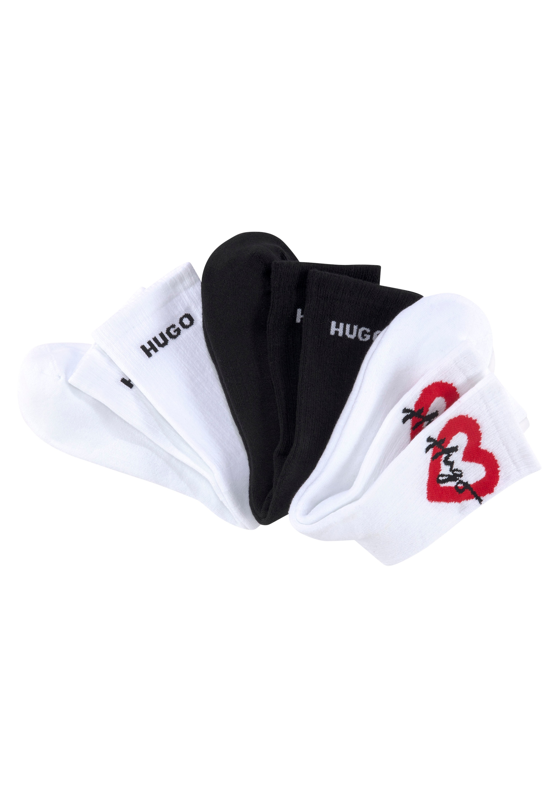 HUGO Underwear Businesssocken »3P QS LOVER CC W«, (Packung, 3er), mit Logostickerei