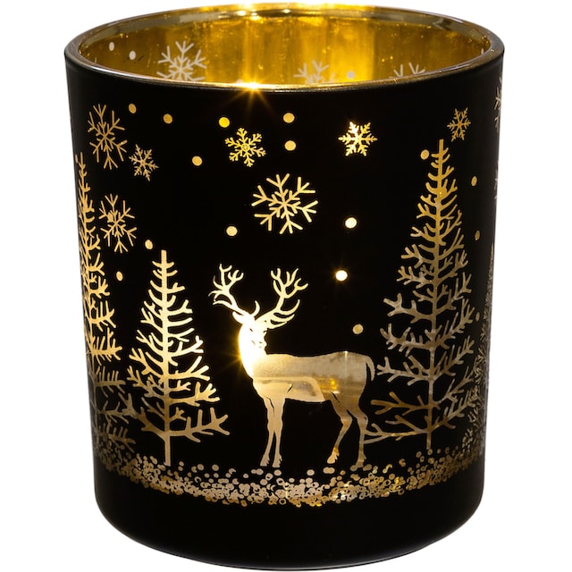 Creativ deco Teelichthalter »Weihnachtsdeko«, (4 St.), mit goldfarbener  Innenseite bestellen | BAUR