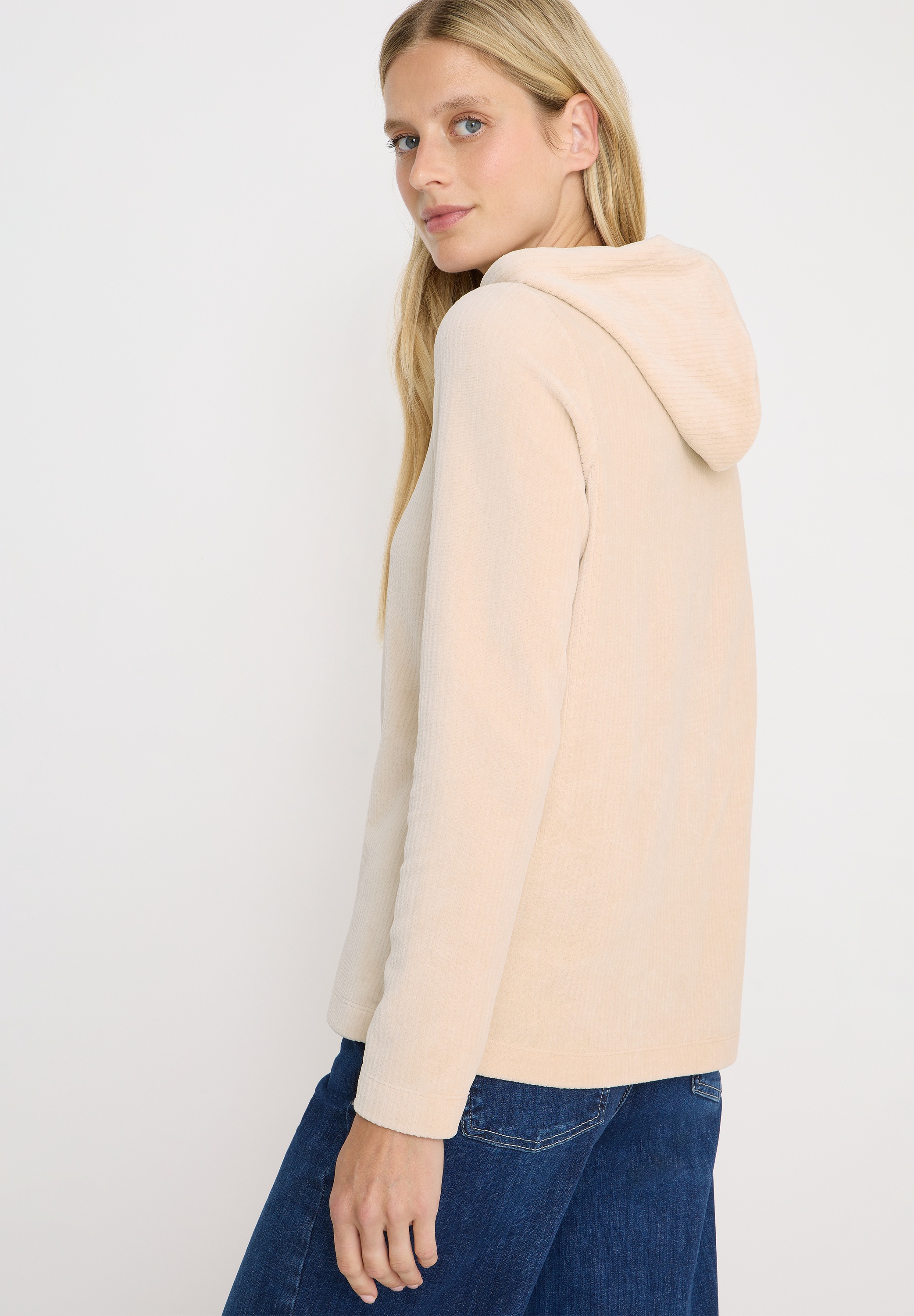 Cecil Hoodie, aus softem Cord und mit Kapuze