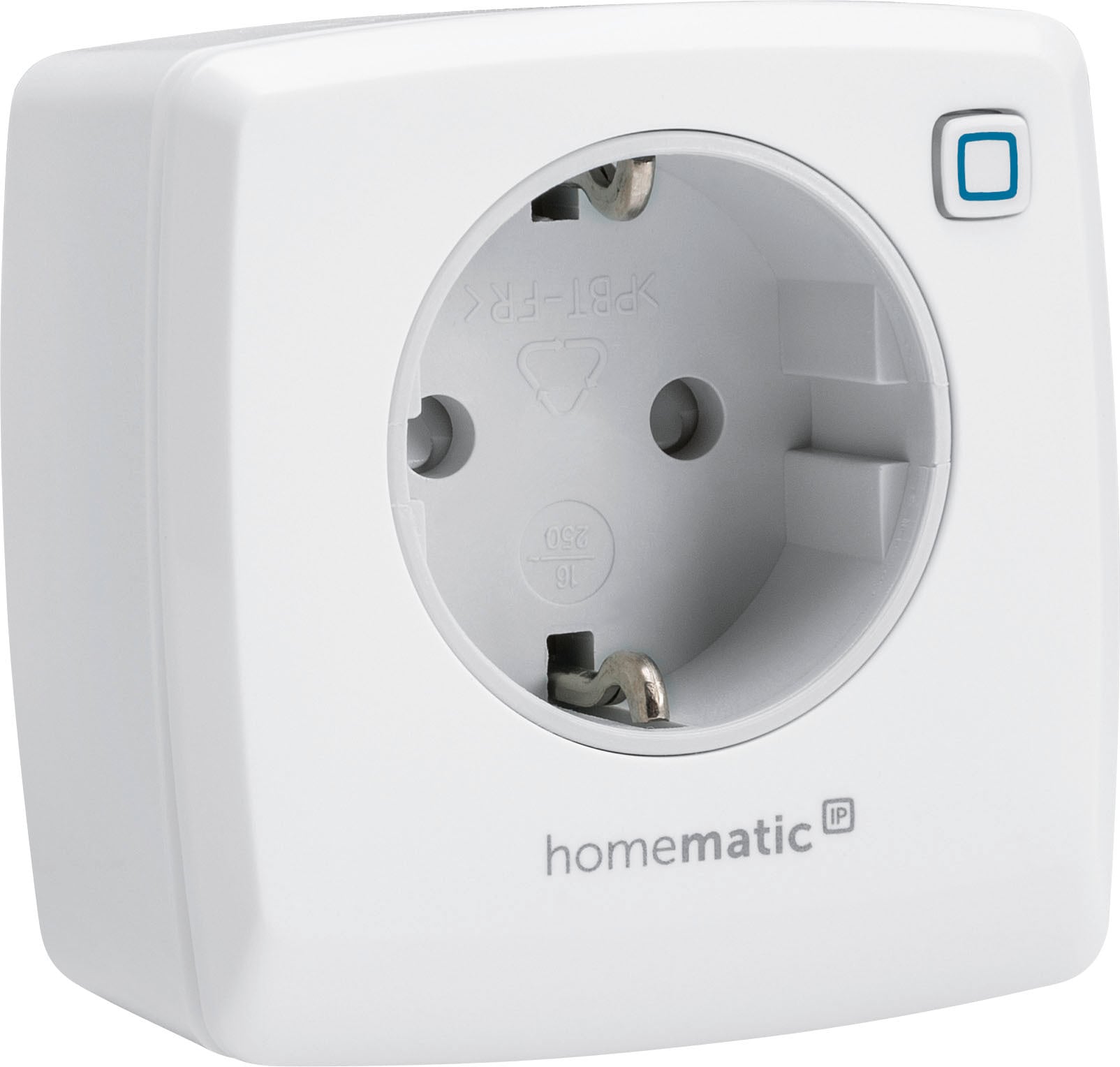 HOMEMATIC IP Funksteckdose "IP Schaltsteckdose", B:11,3cm H:10cm T:12,4cm, weiß, Steckdosenschalter