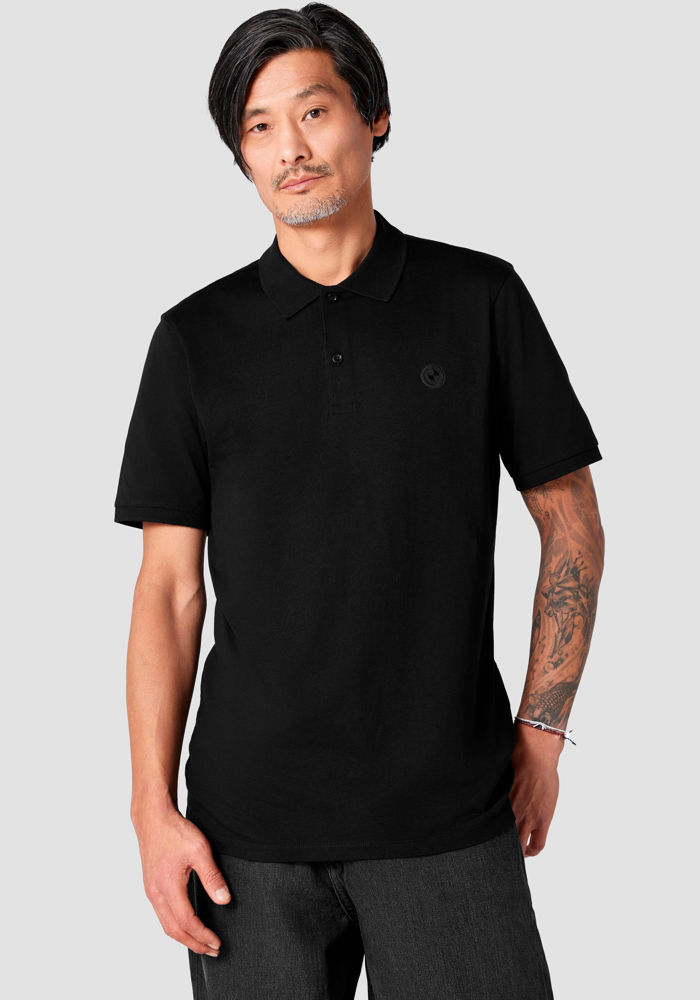 BMW Poloshirt mit Logoprägung auf Brusthöhe günstig online kaufen