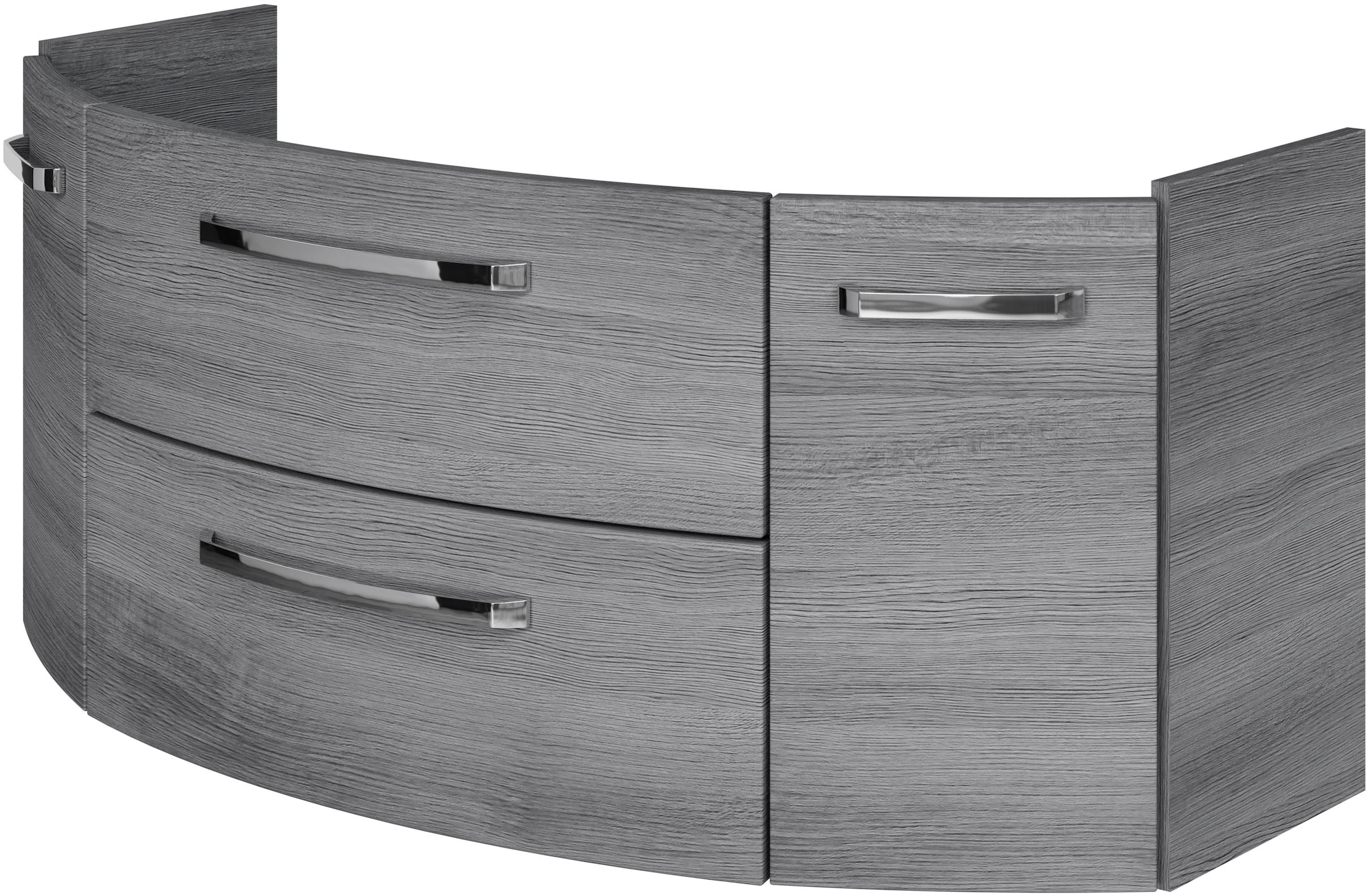 Saphir Badmöbel-Set »Serie 4010 5-teilig Keramik-Waschtisch mit LED-Spiegelschrank«, (Set), Bad Set mit Unterschrank, Hängeschrank, Midischrank, inkl. Türdämpfer