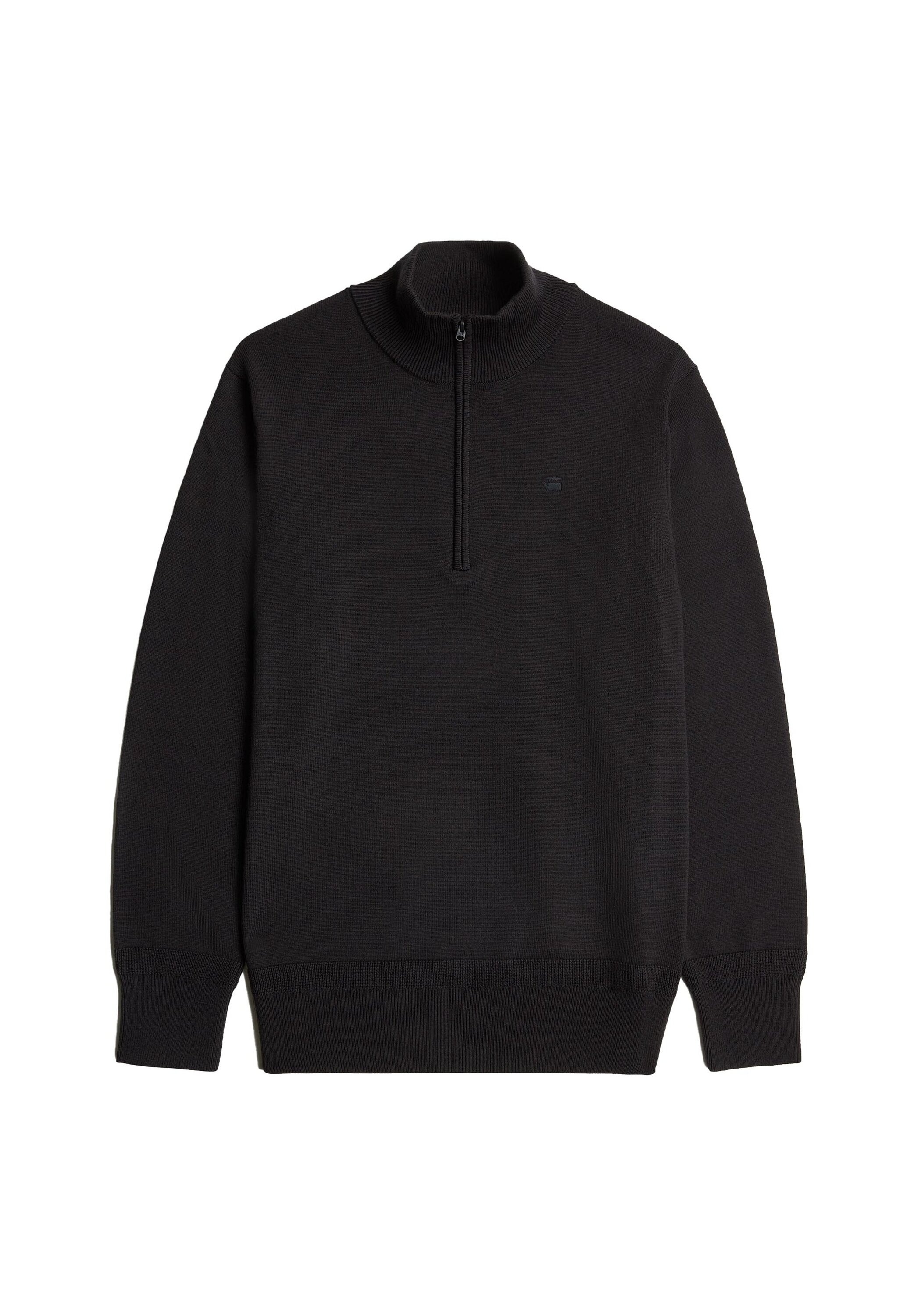 G-star Pull à Demi-zip Premium Core Dark Black L Homme