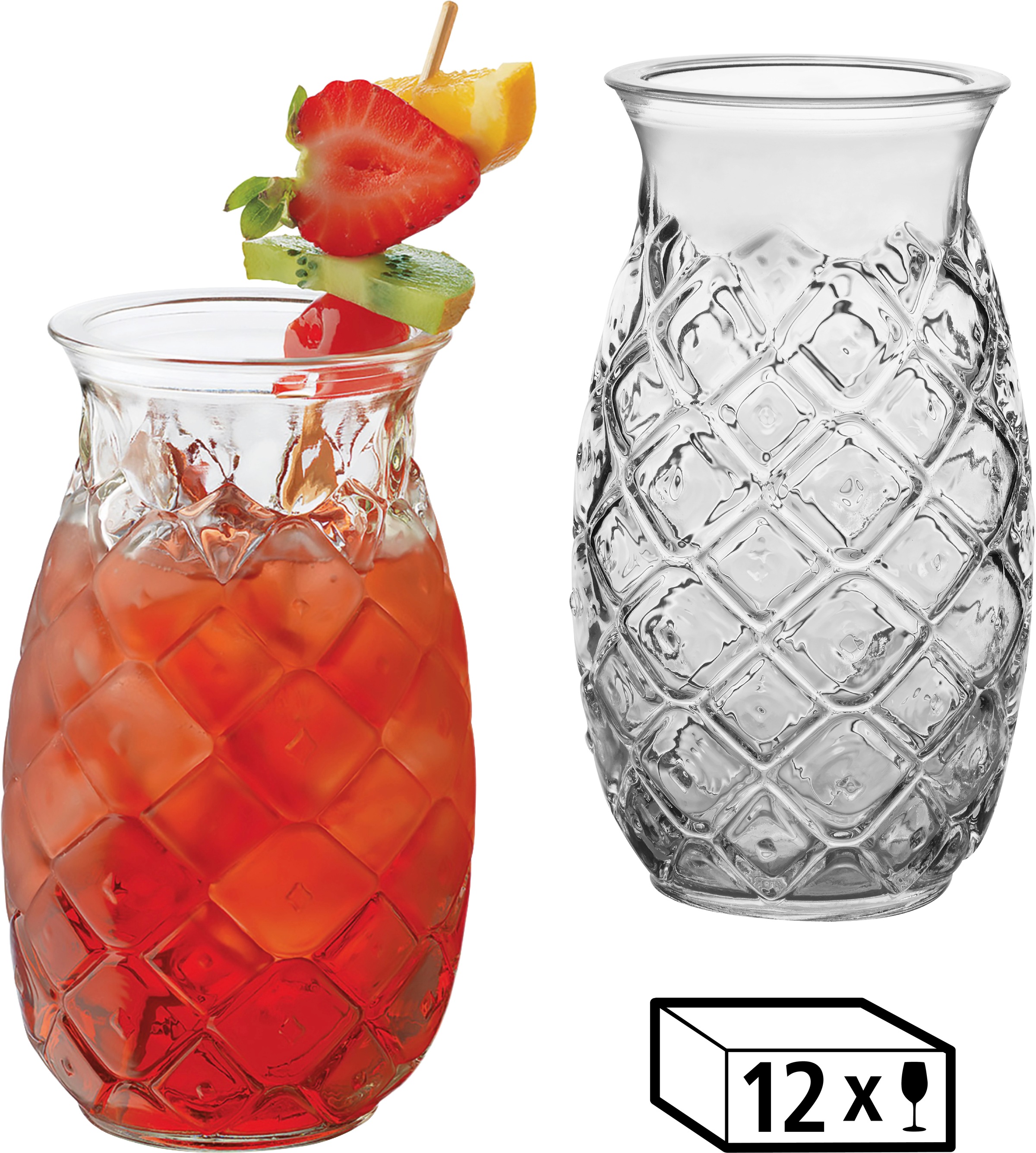LIBBEY Cocktailglas "Libbey Trinkglas, 12er Set -TIKI- im Ananas-Design" 50 günstig online kaufen